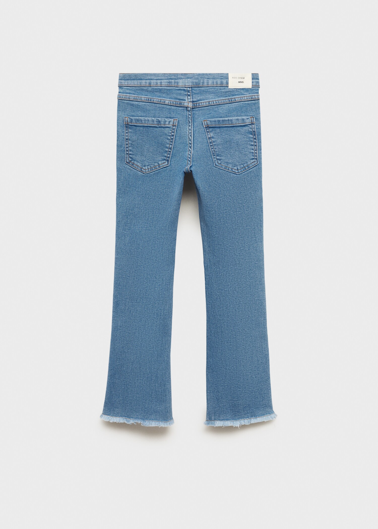 Frayed trumpet jeans - Reverse of the article