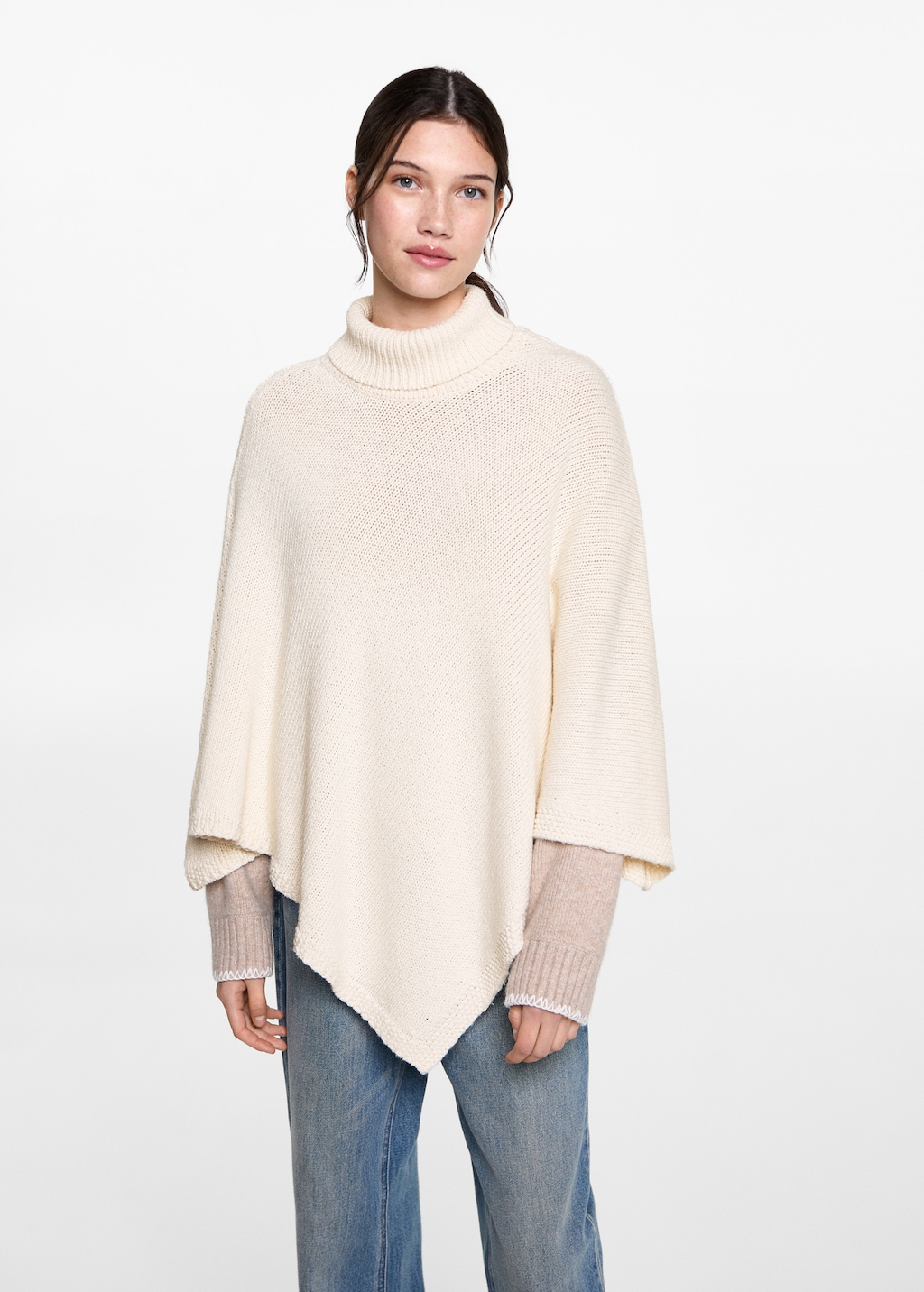 Knit poncho