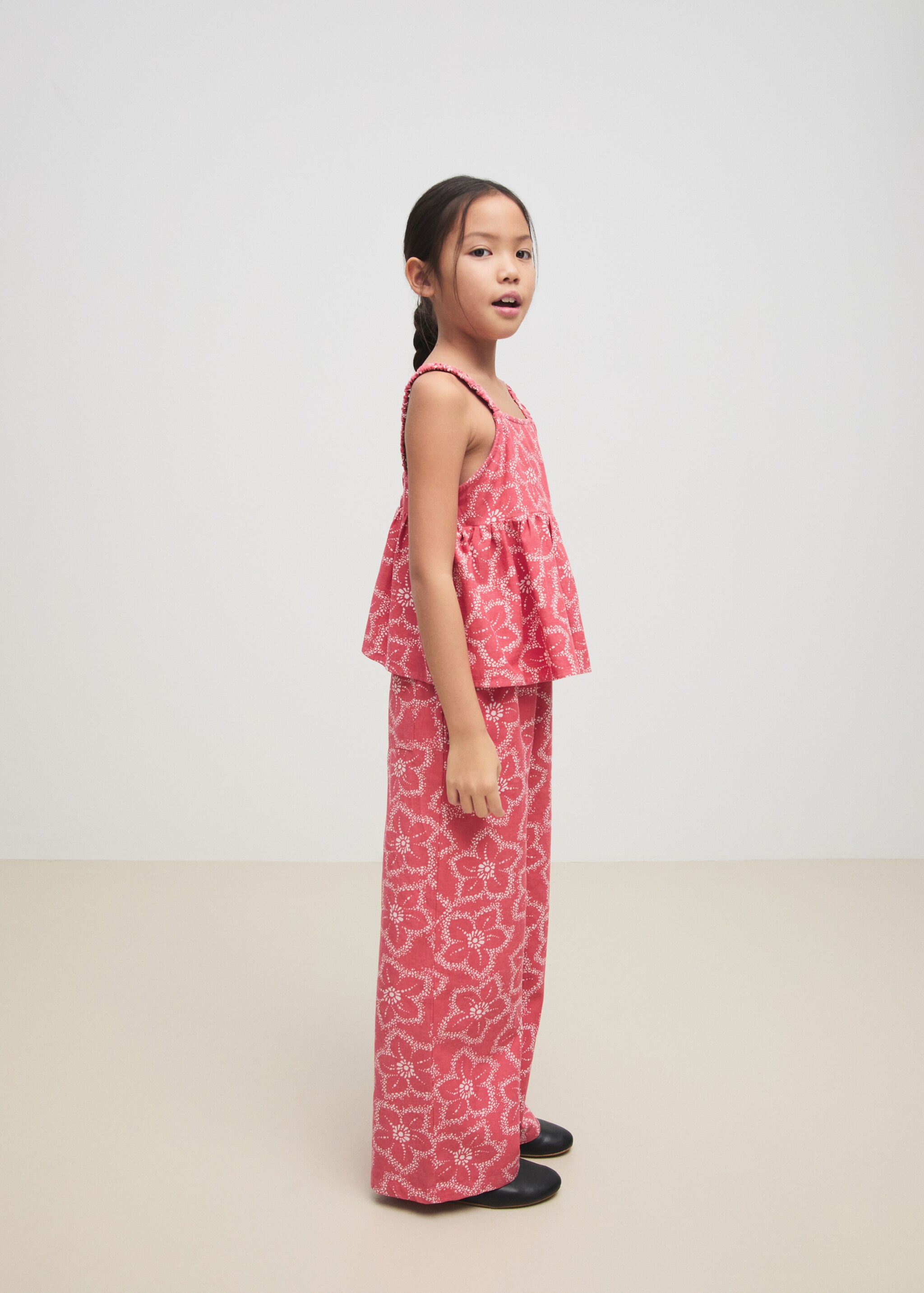 Pantalon imprimé floral - Plan moyen