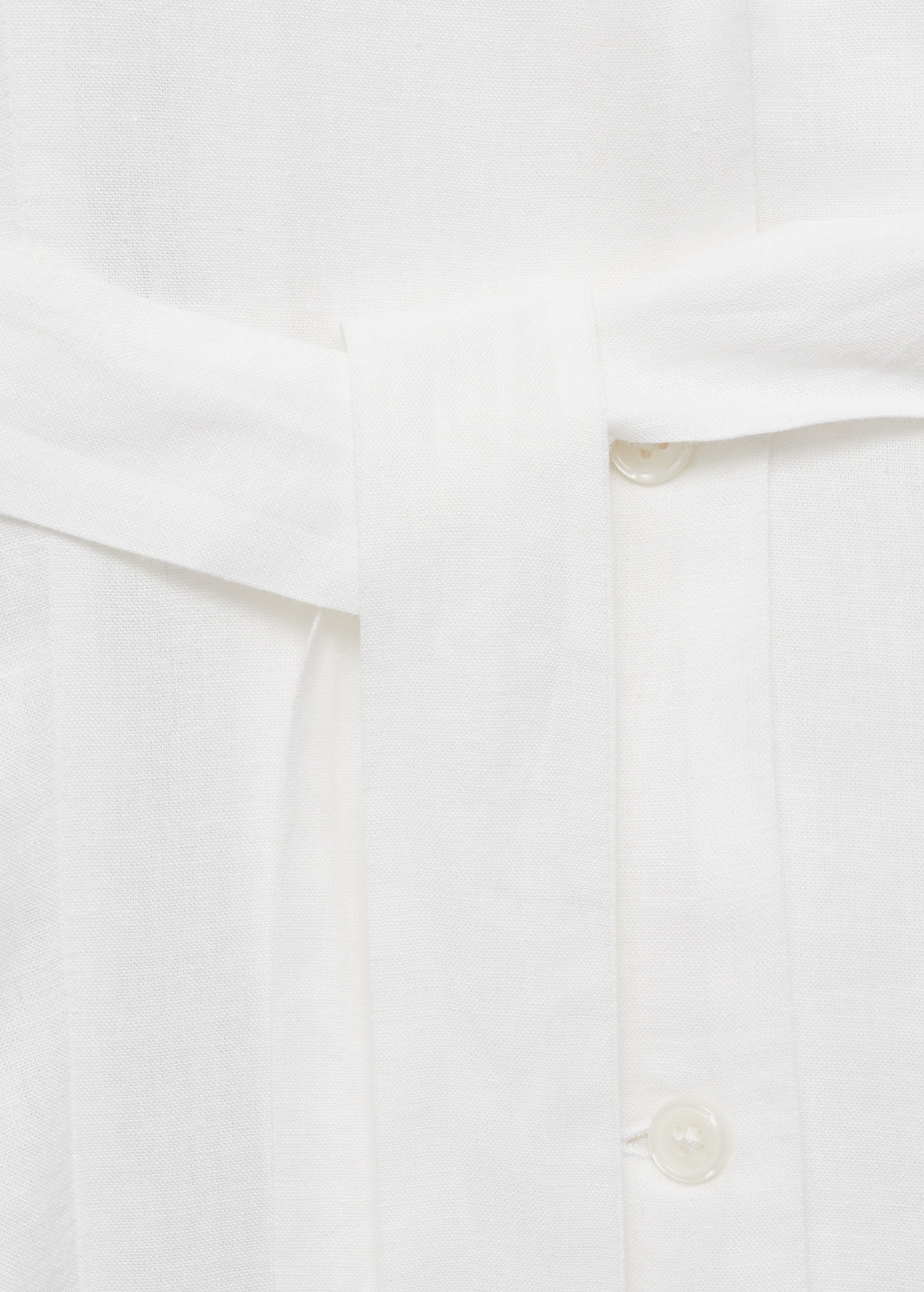 Linen-blend shirt dress - Details of the article 0