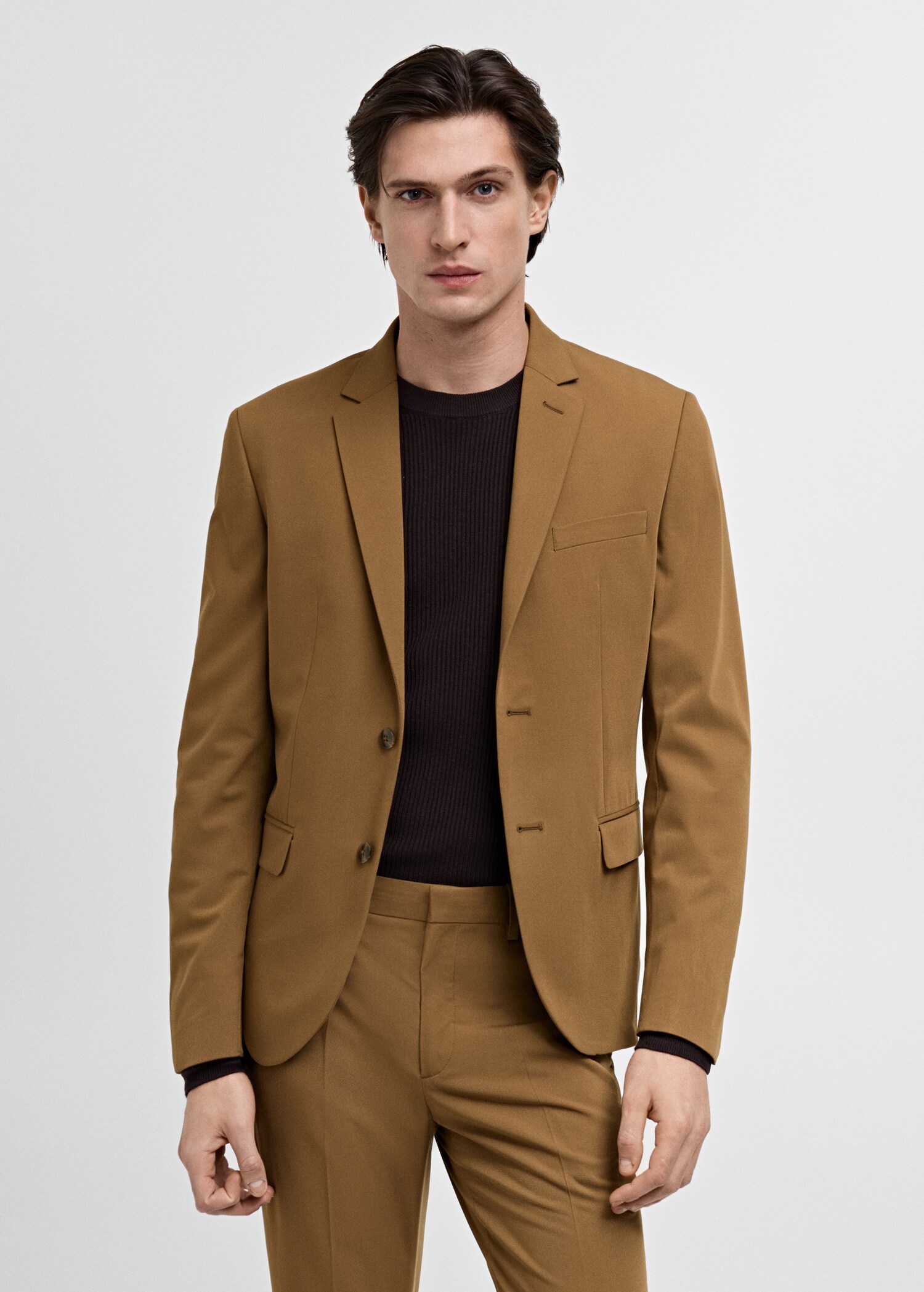 Super slim-fit suit jacket in stretch fabric - Medium plane