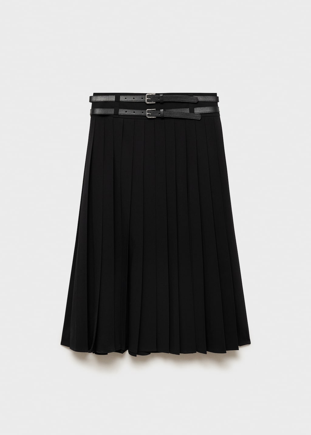 Double belted pleated skirt Women MANGO United Kingdom