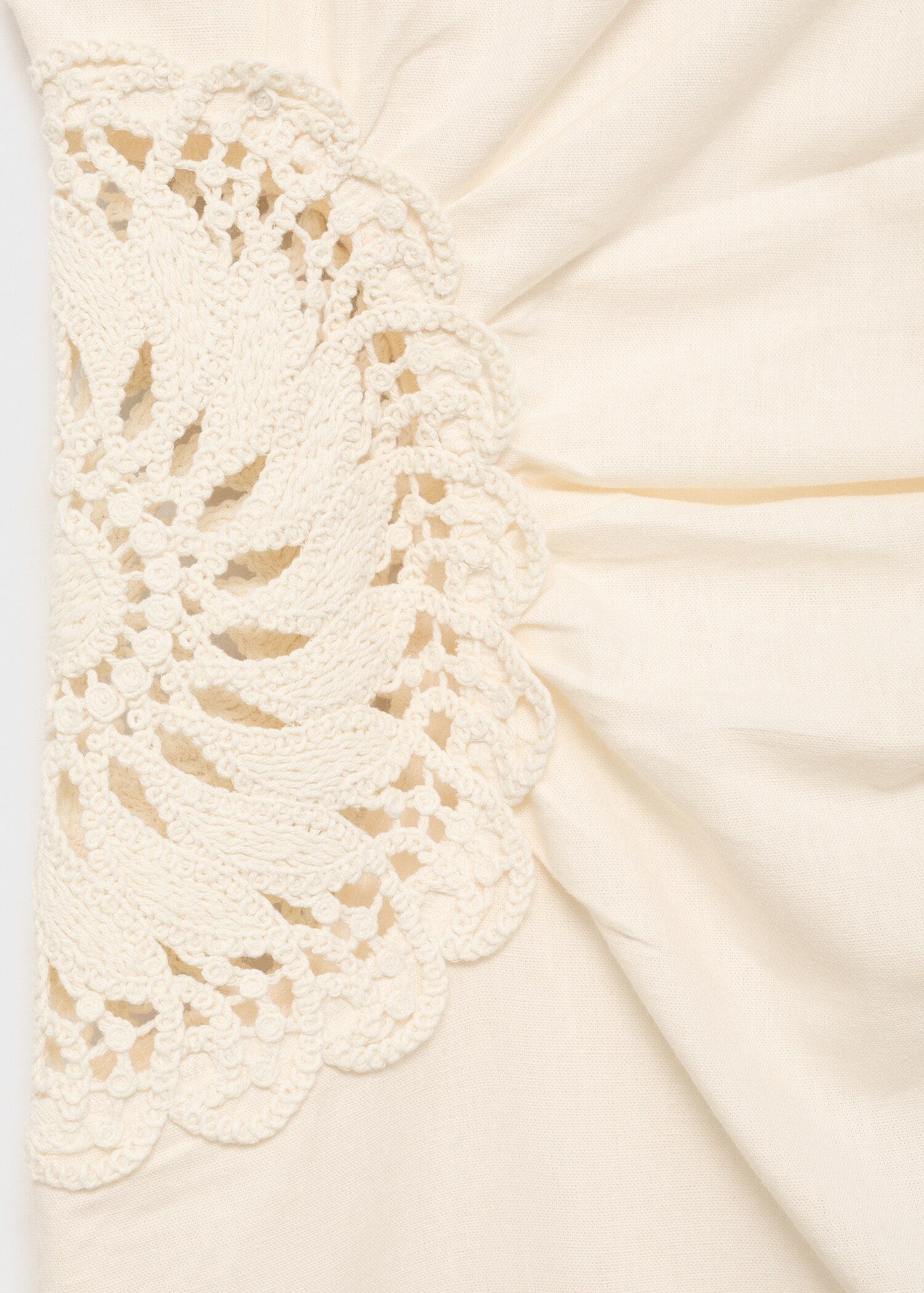 Robe lin mélangé fleur ajourée - Détail de l'article 8