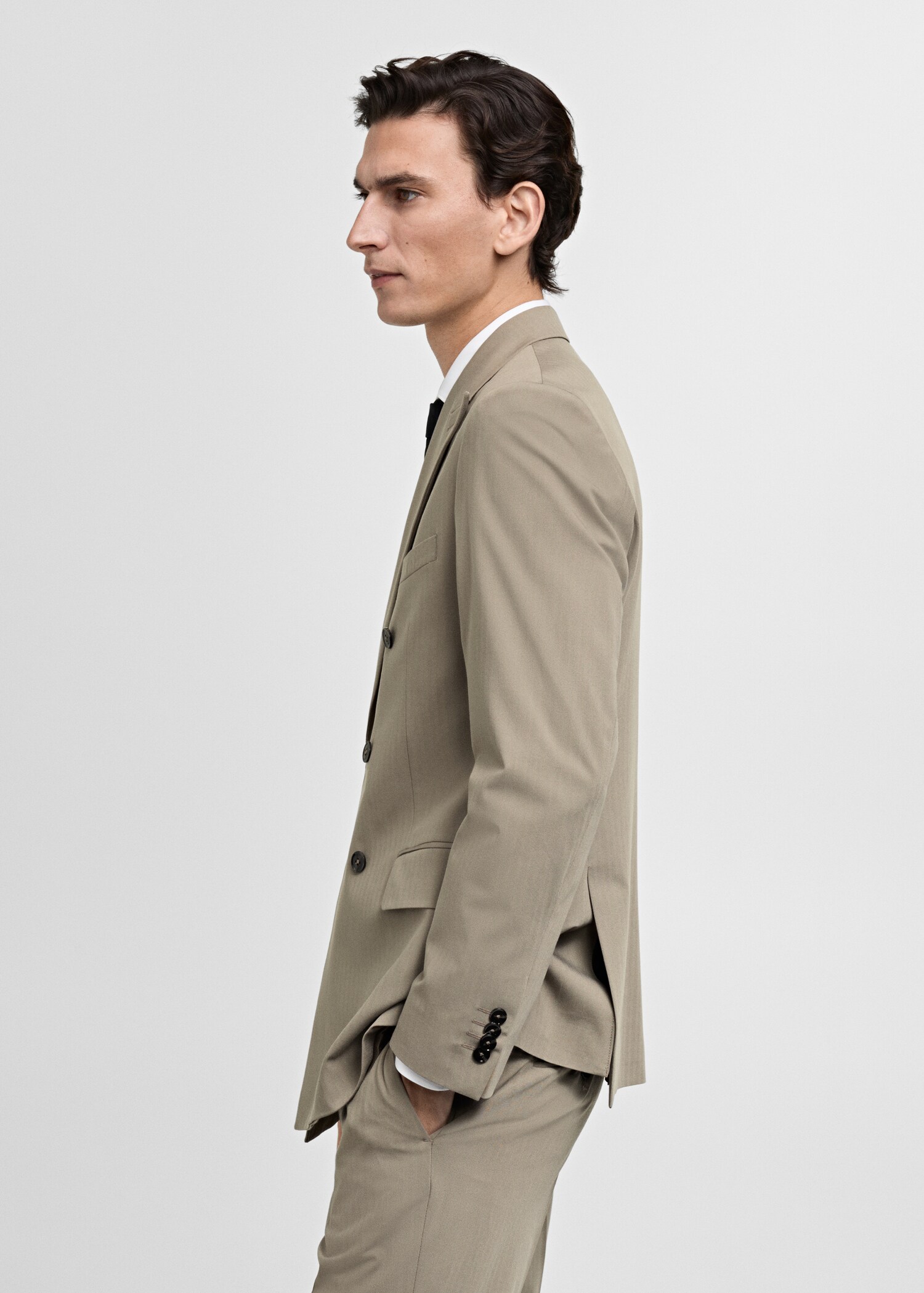 Monaco double-breasted slim-fit suit jacket - Details of the article 6