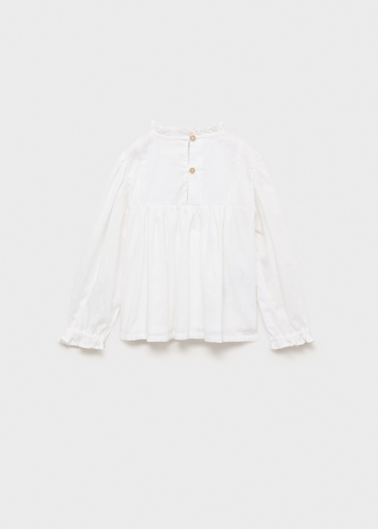 Baumwollbluse mit Stickereien - Rückseite des Artikels