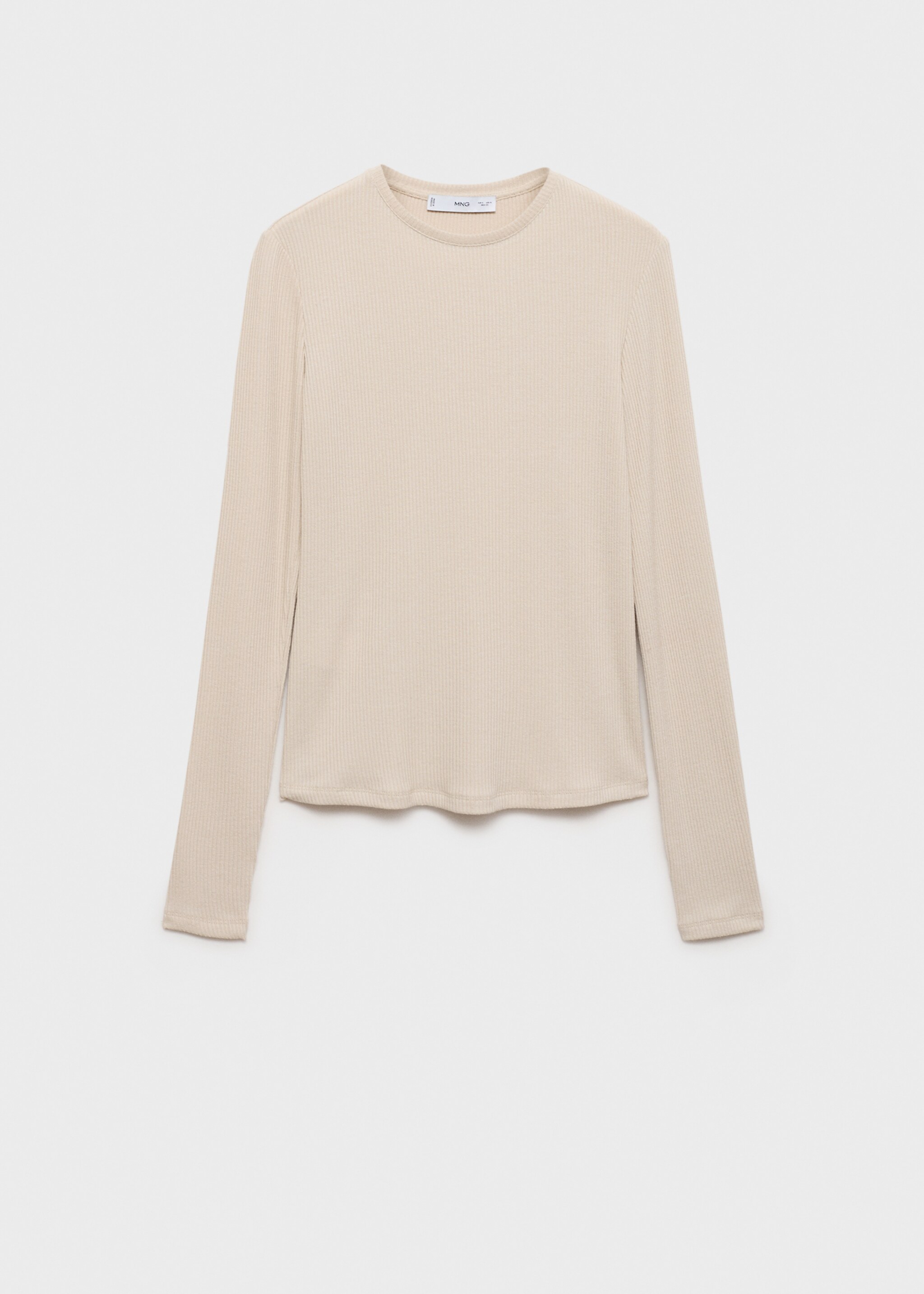 Ribbed  knit t-shirt - Article without model
