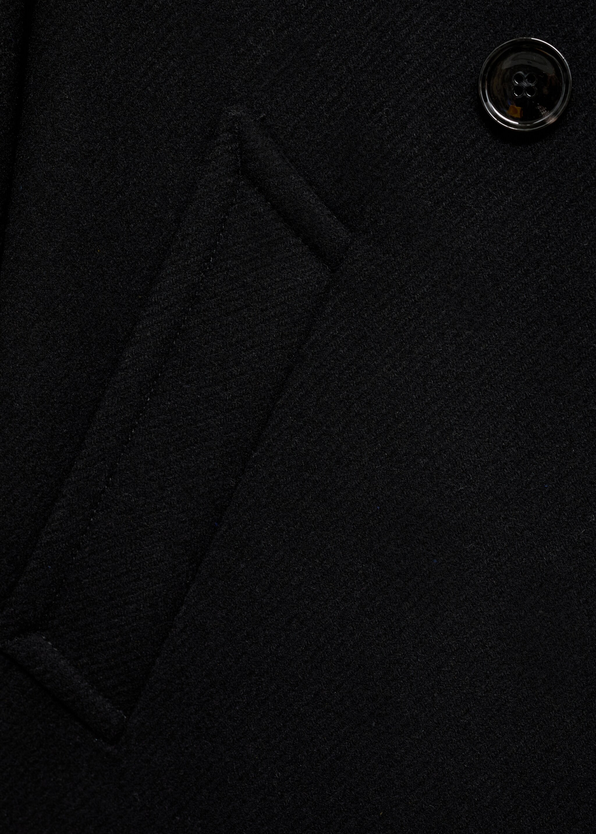Manteau midi en laine col enveloppant - Détail de l'article 0