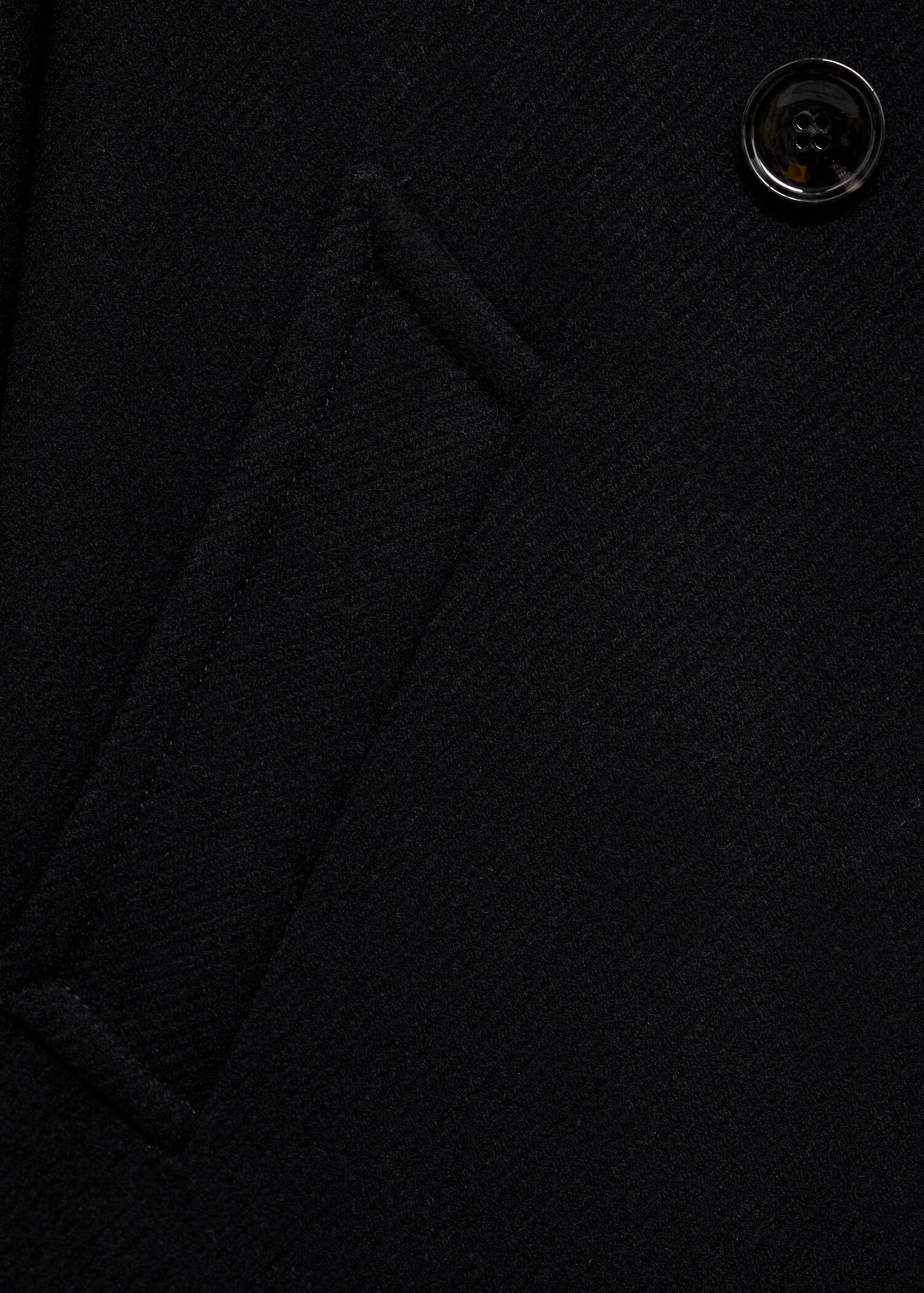 Midi wool coat with wraparound collar - Details of the article 0