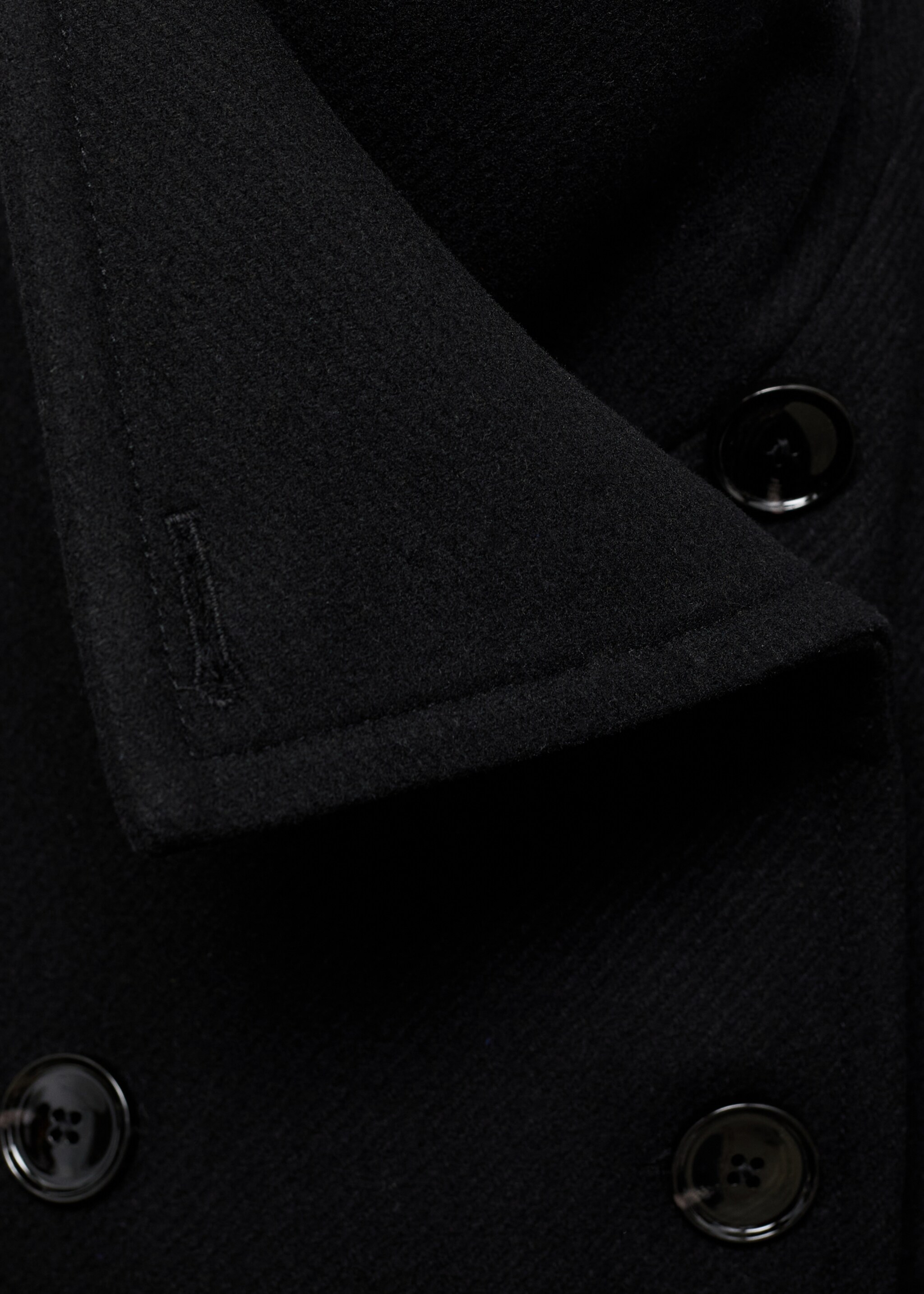 Manteau midi en laine col enveloppant - Détail de l'article 8