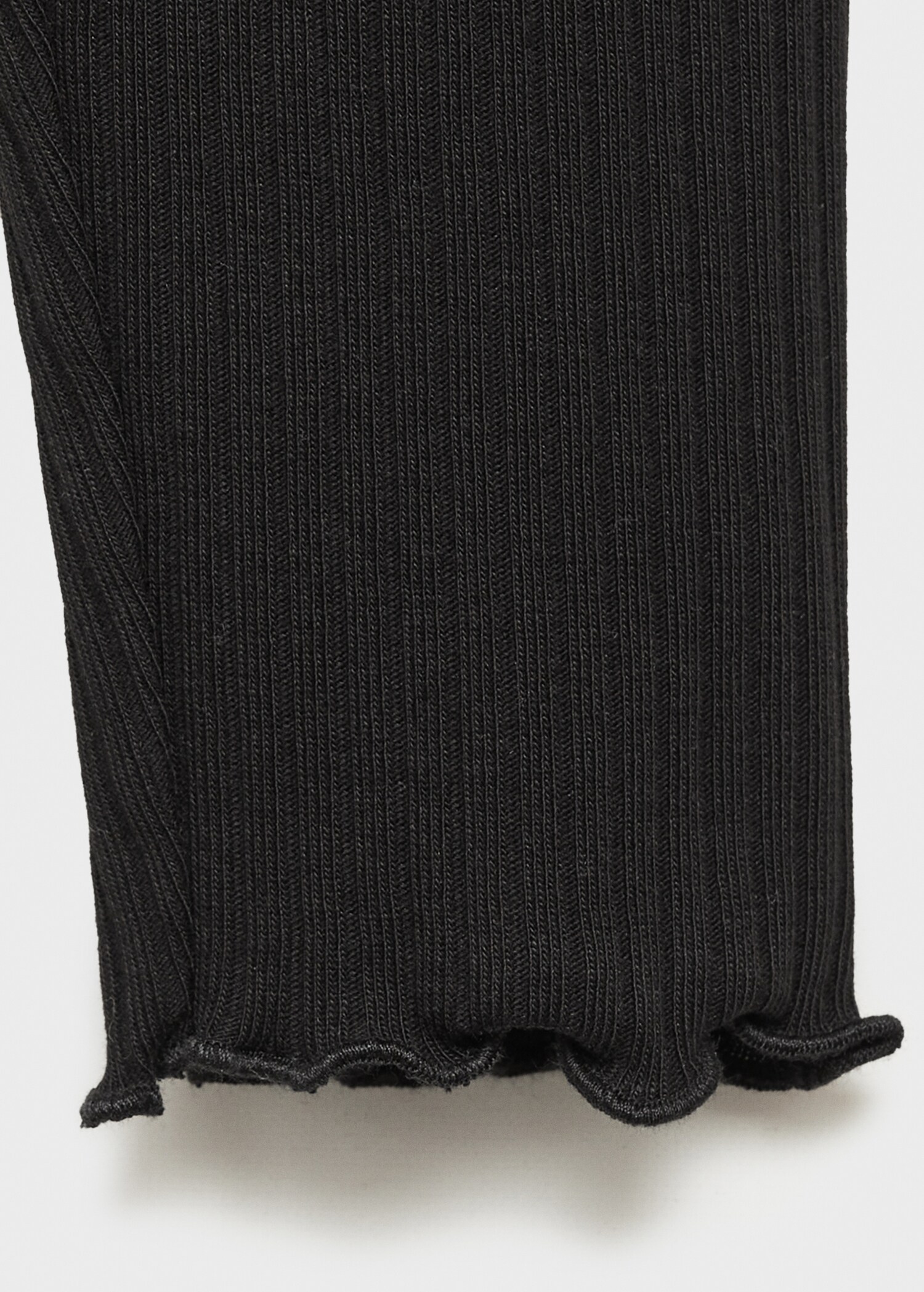 Cotton ribbed leggings - Details of the article 0