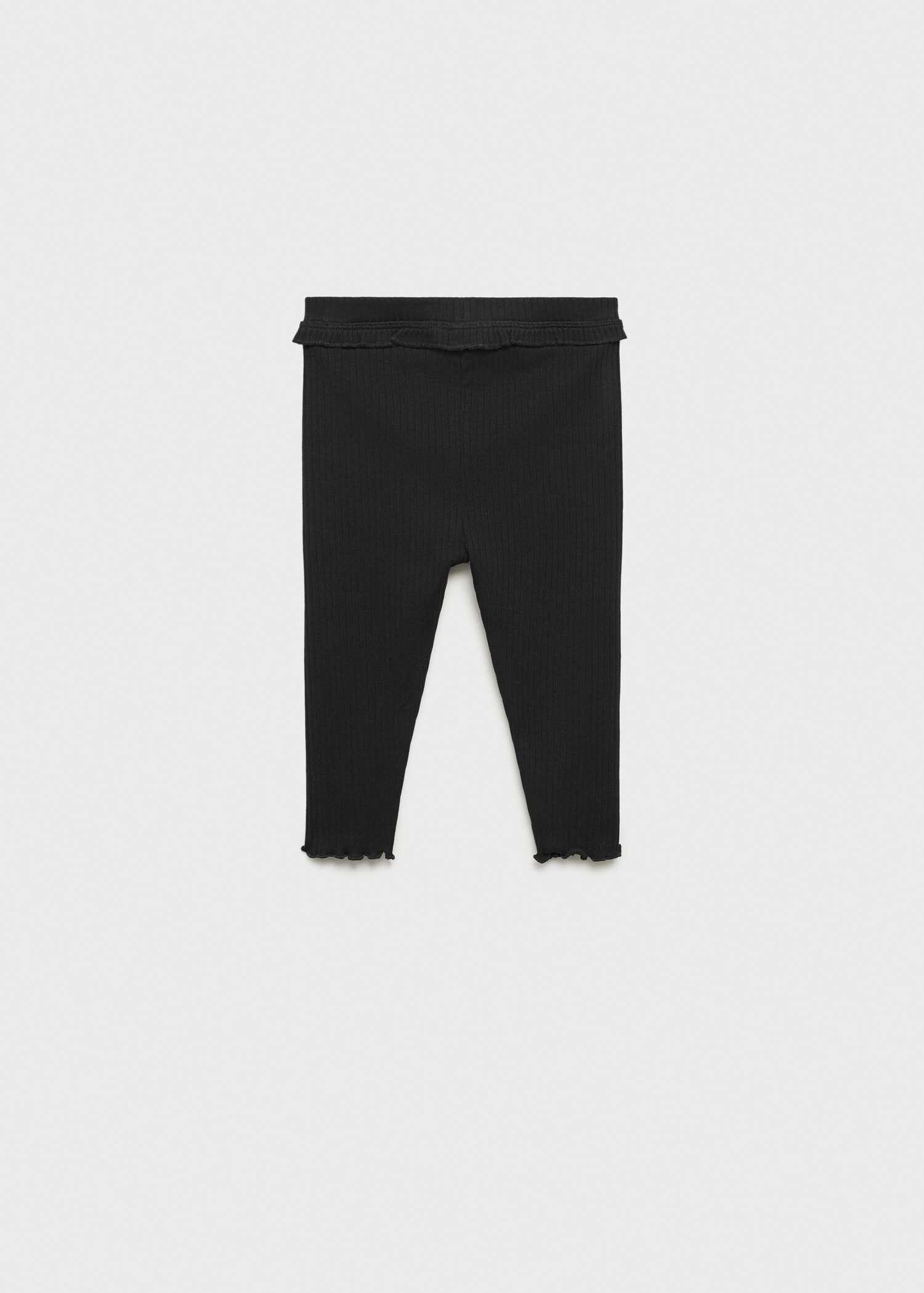 Cotton ribbed leggings - Reverse of the article