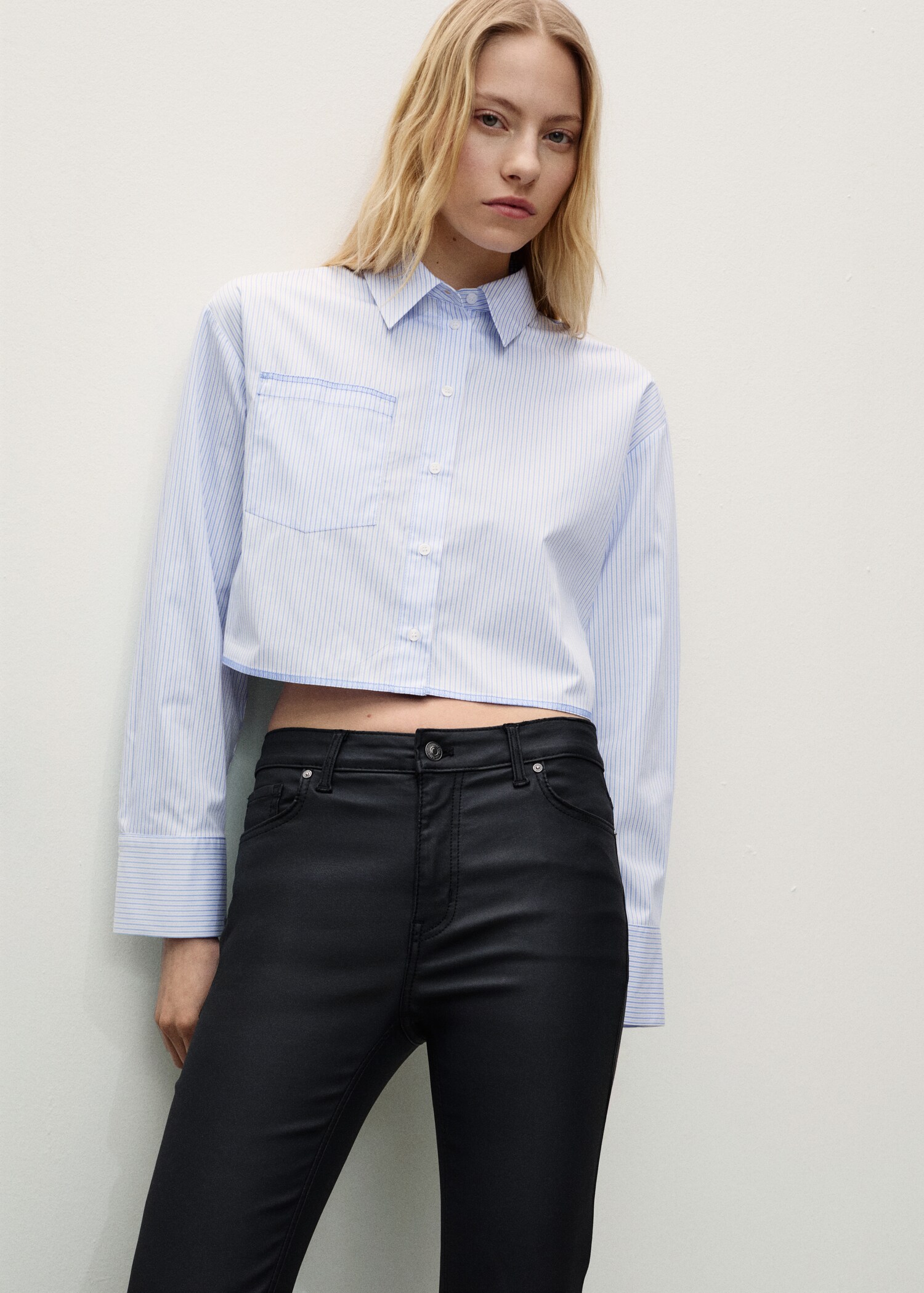 Sienna waxed flared cropped jeans - Details of the article 1