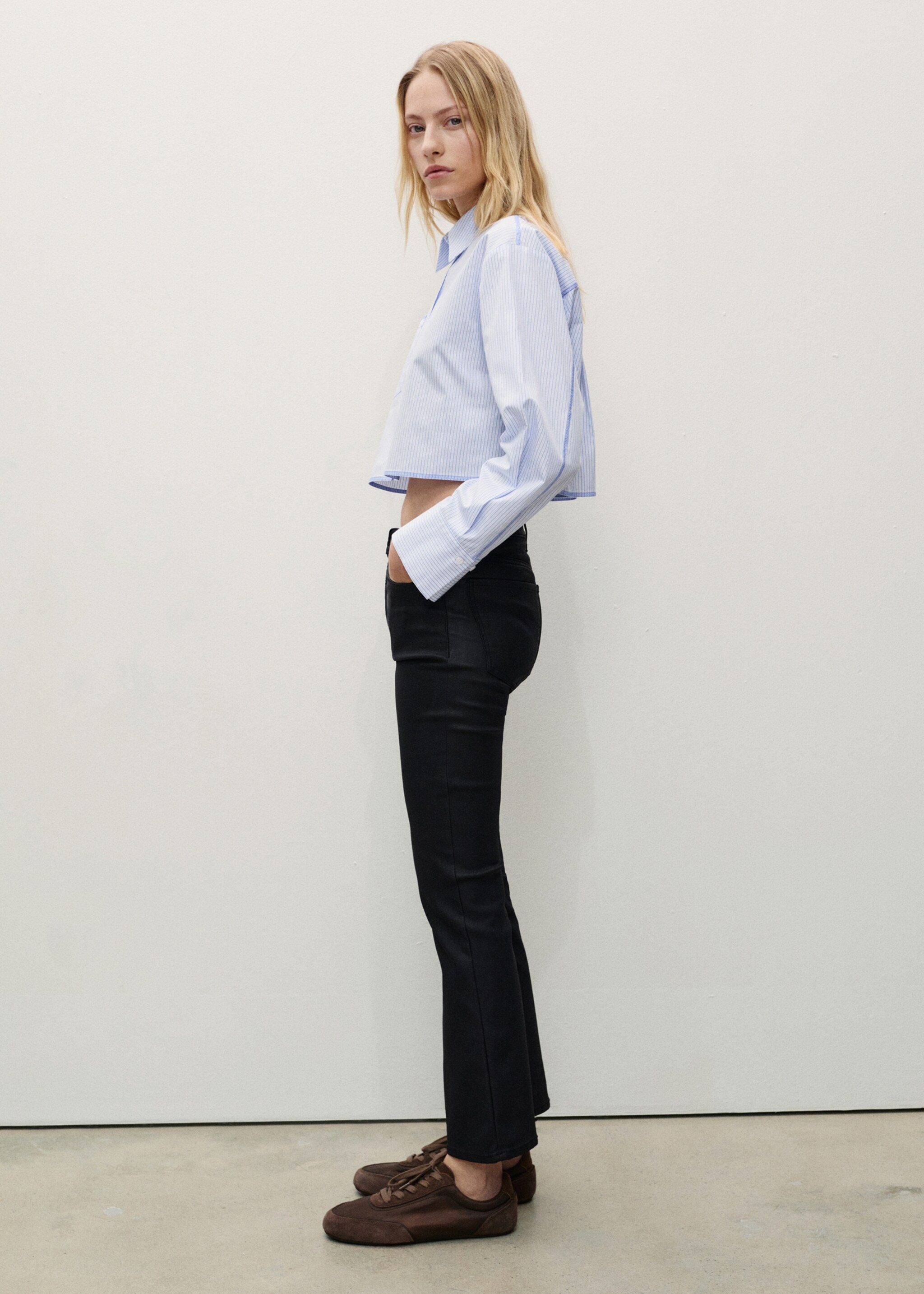 Sienna waxed flared cropped jeans - Details of the article 2