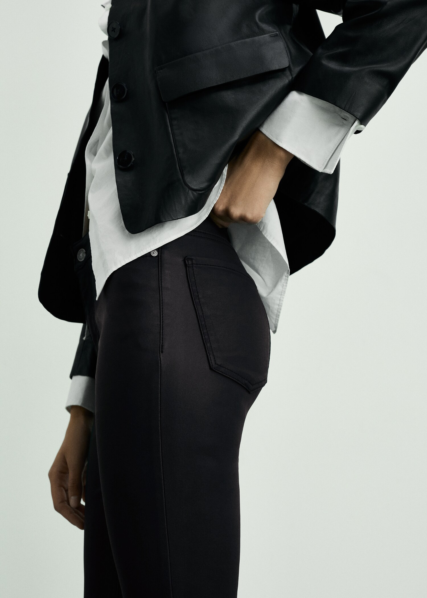Sienna waxed flared cropped jeans - Details of the article 6