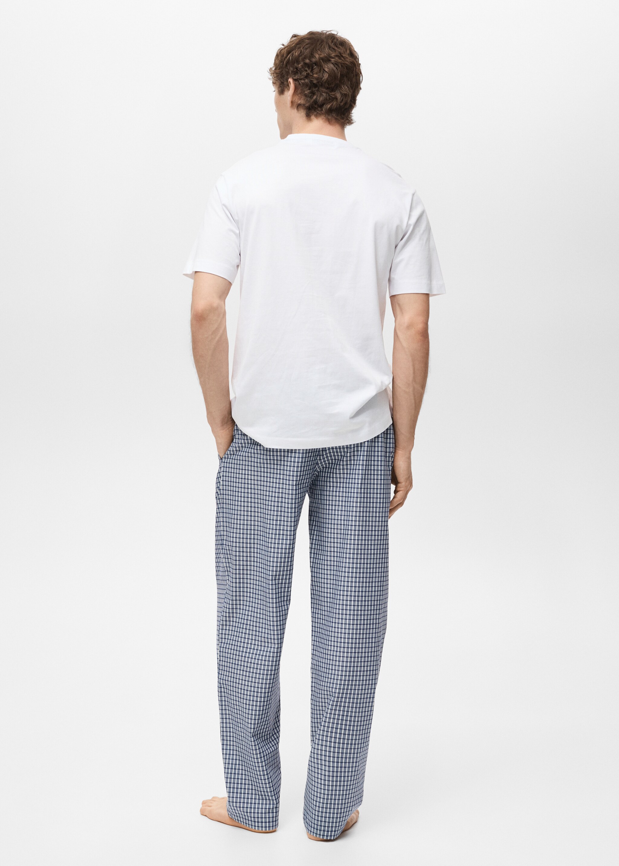 Lot pyjama combiné 100 % coton carreaux - Verso de l’article