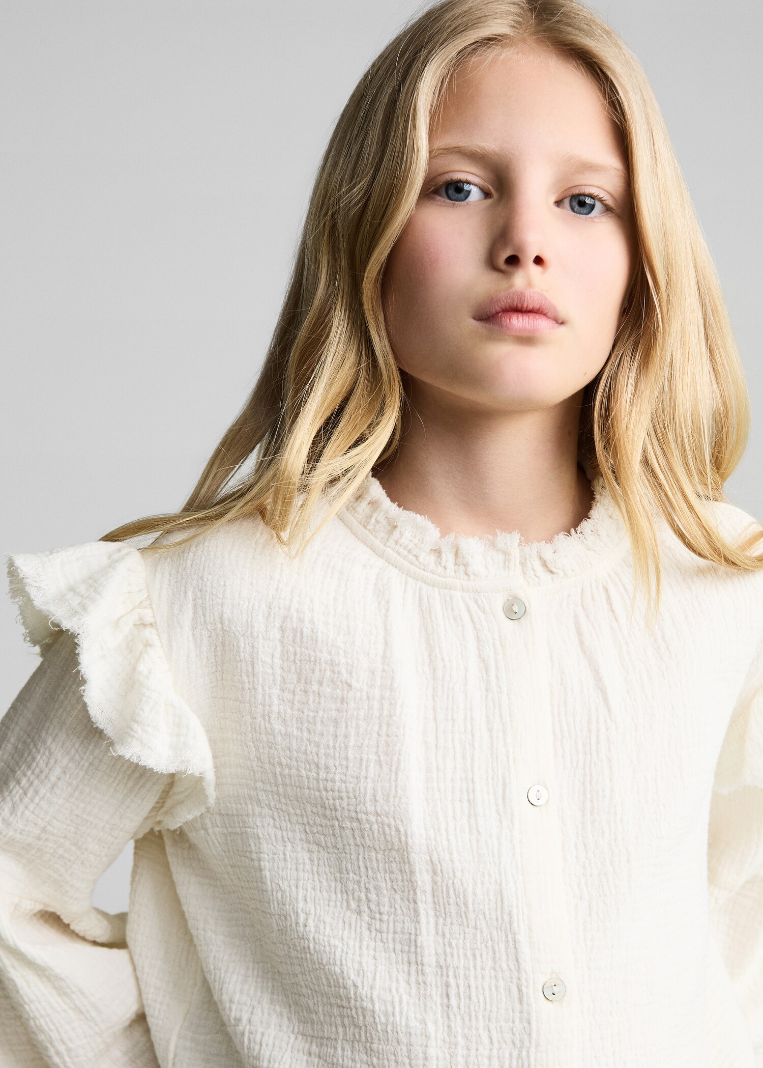 Blouse romantique tissu plissé - Détail de l'article 1