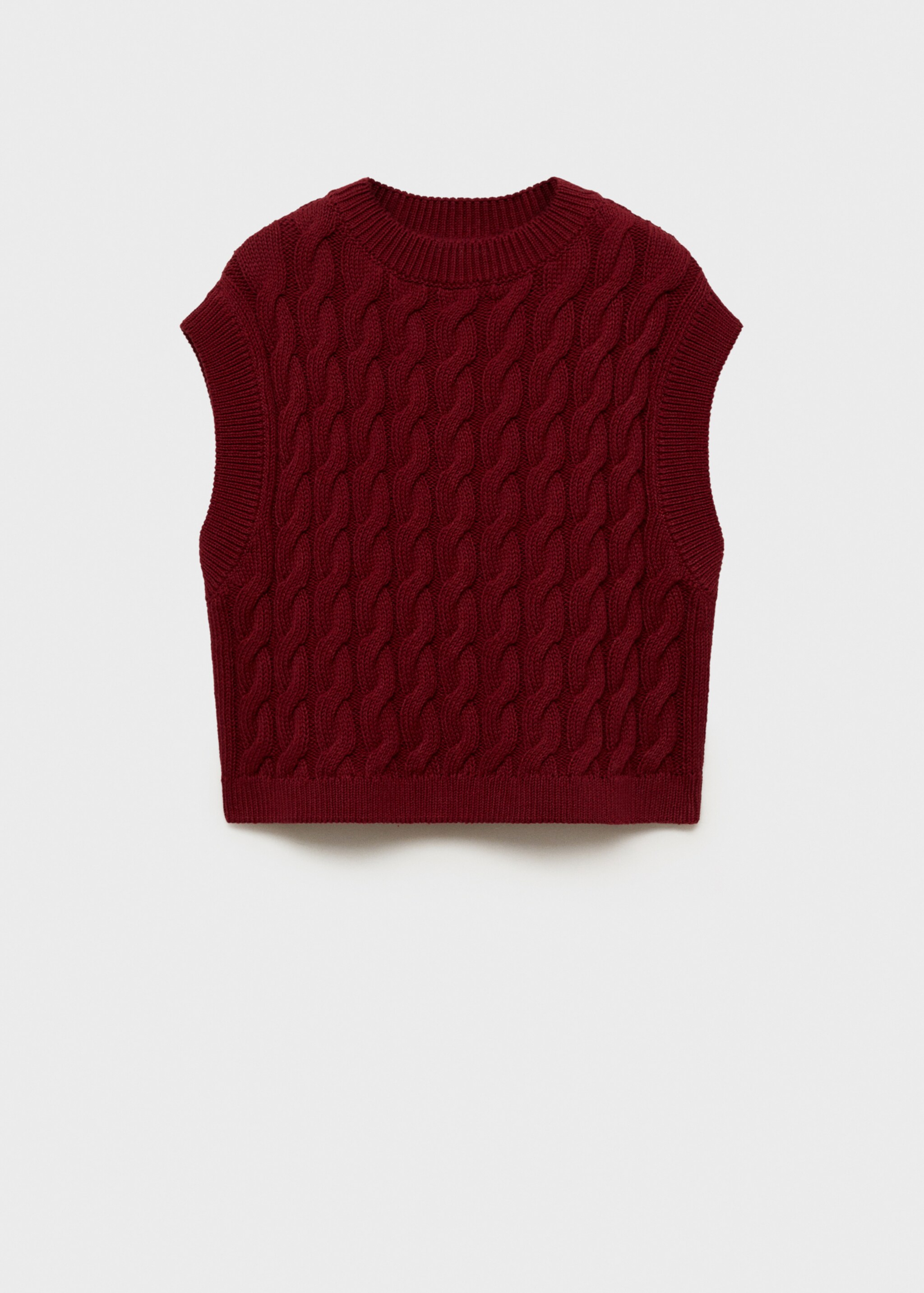 Braided-knit gilet - Article without model