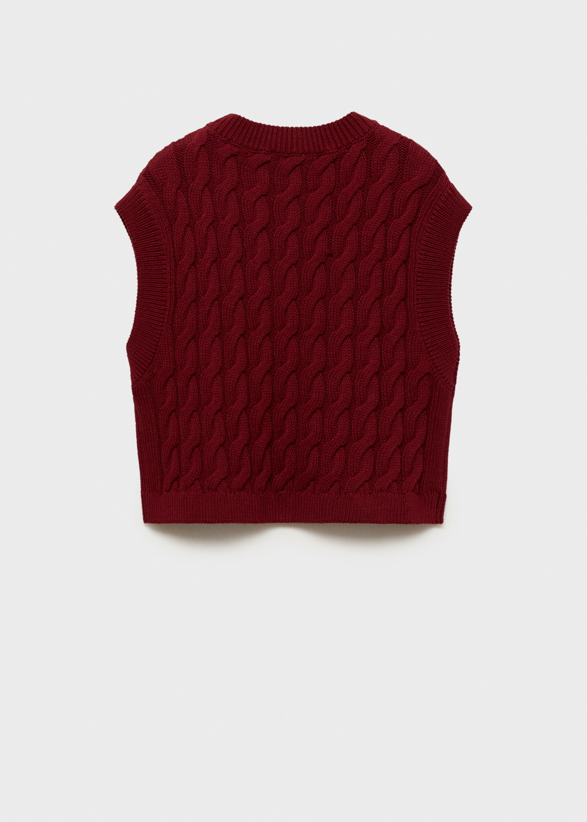 Braided-knit gilet - Reverse of the article