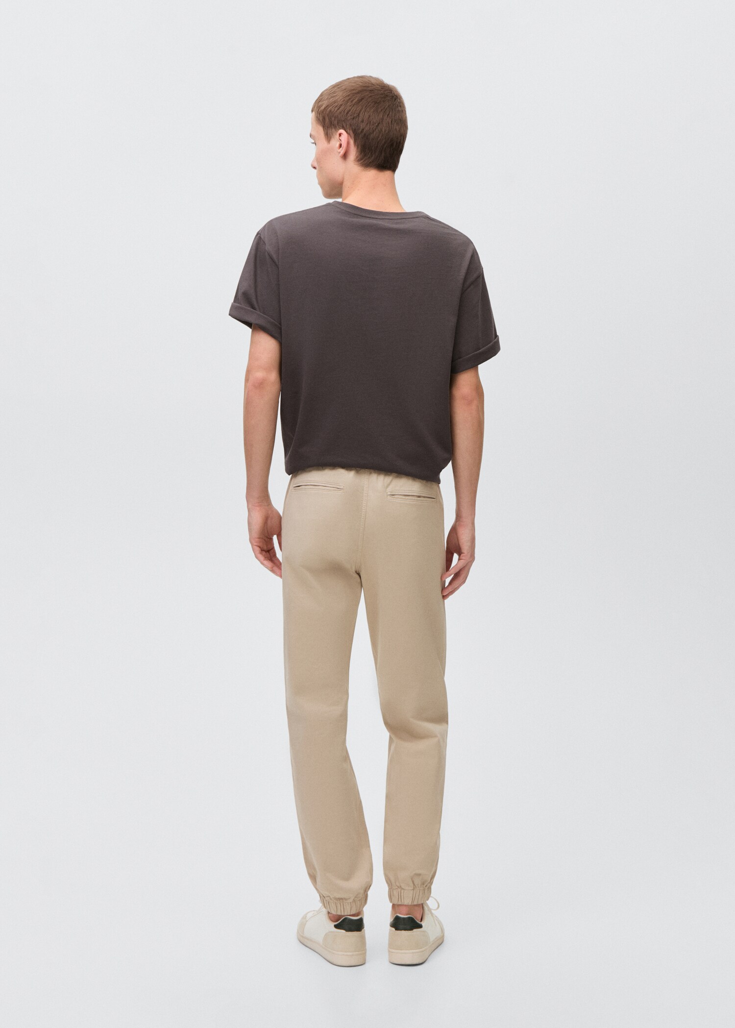 Cotton jogger trousers with pockets - Reverse of the article