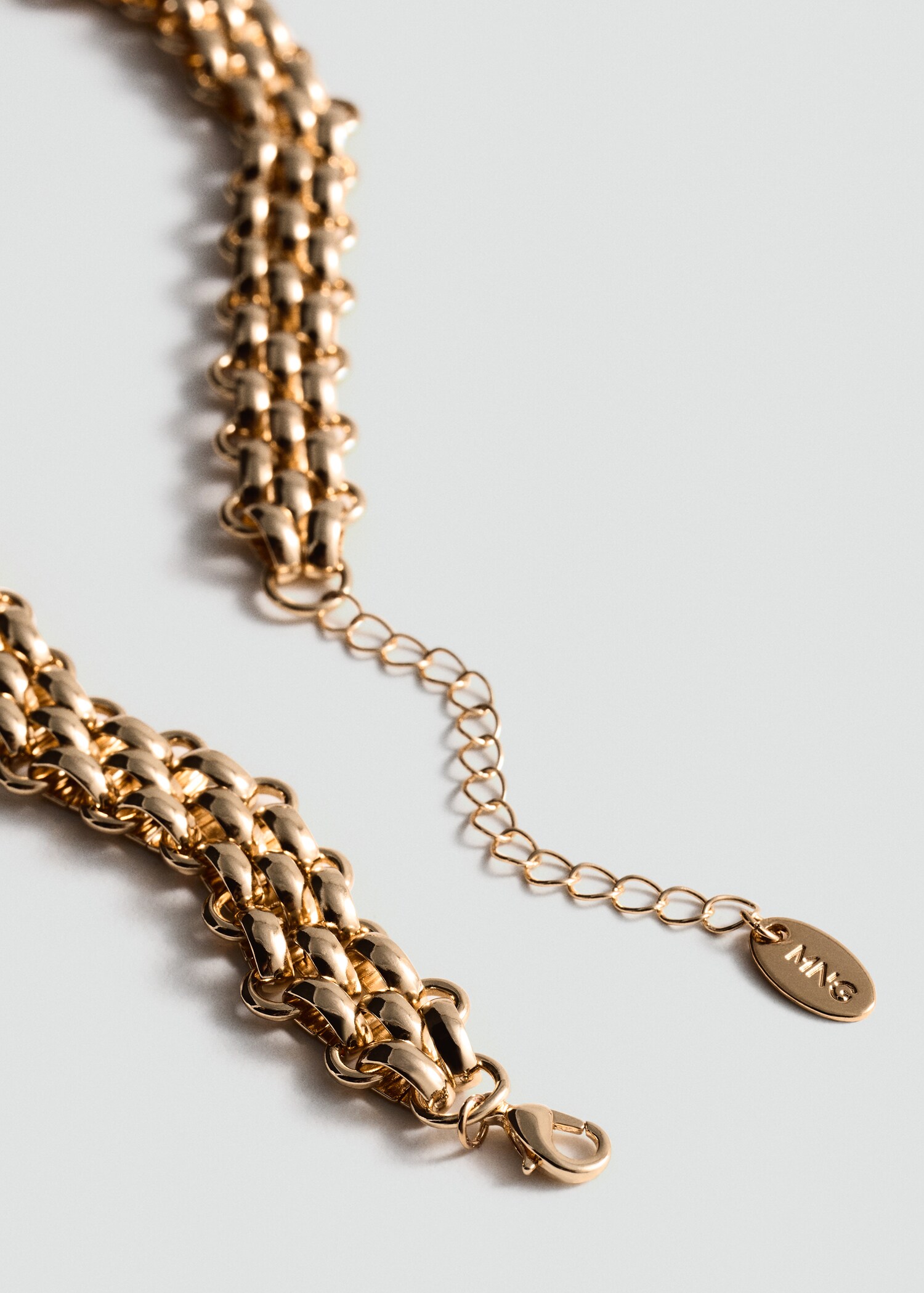 Collier chaîne maillons - Plan moyen