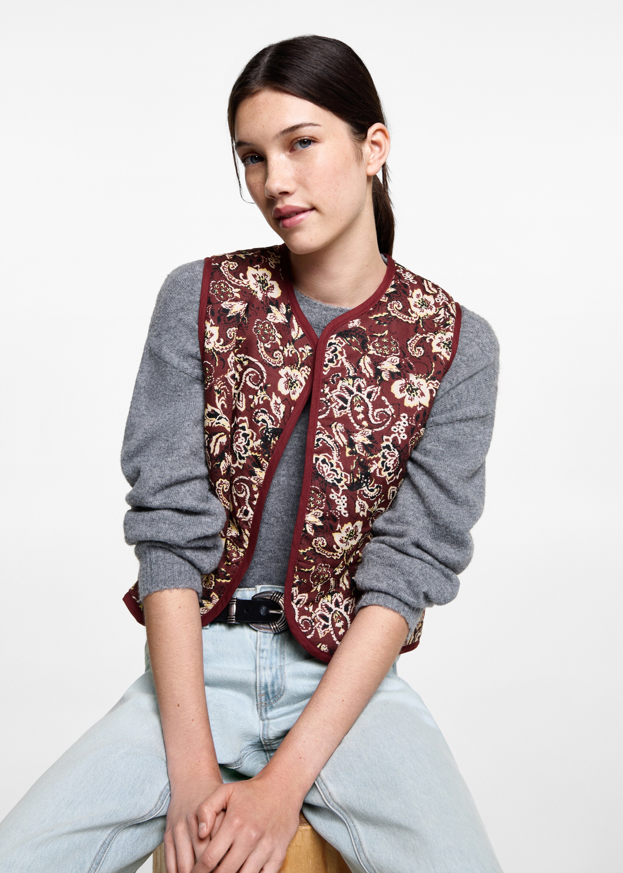 Gilet crop imprimé - Détail de l'article 2