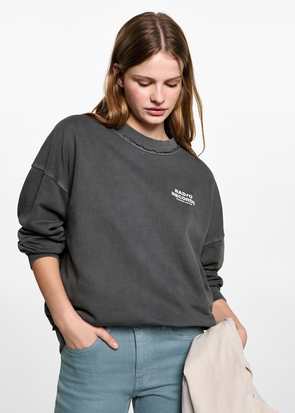 Distressed-effect sweatshirt