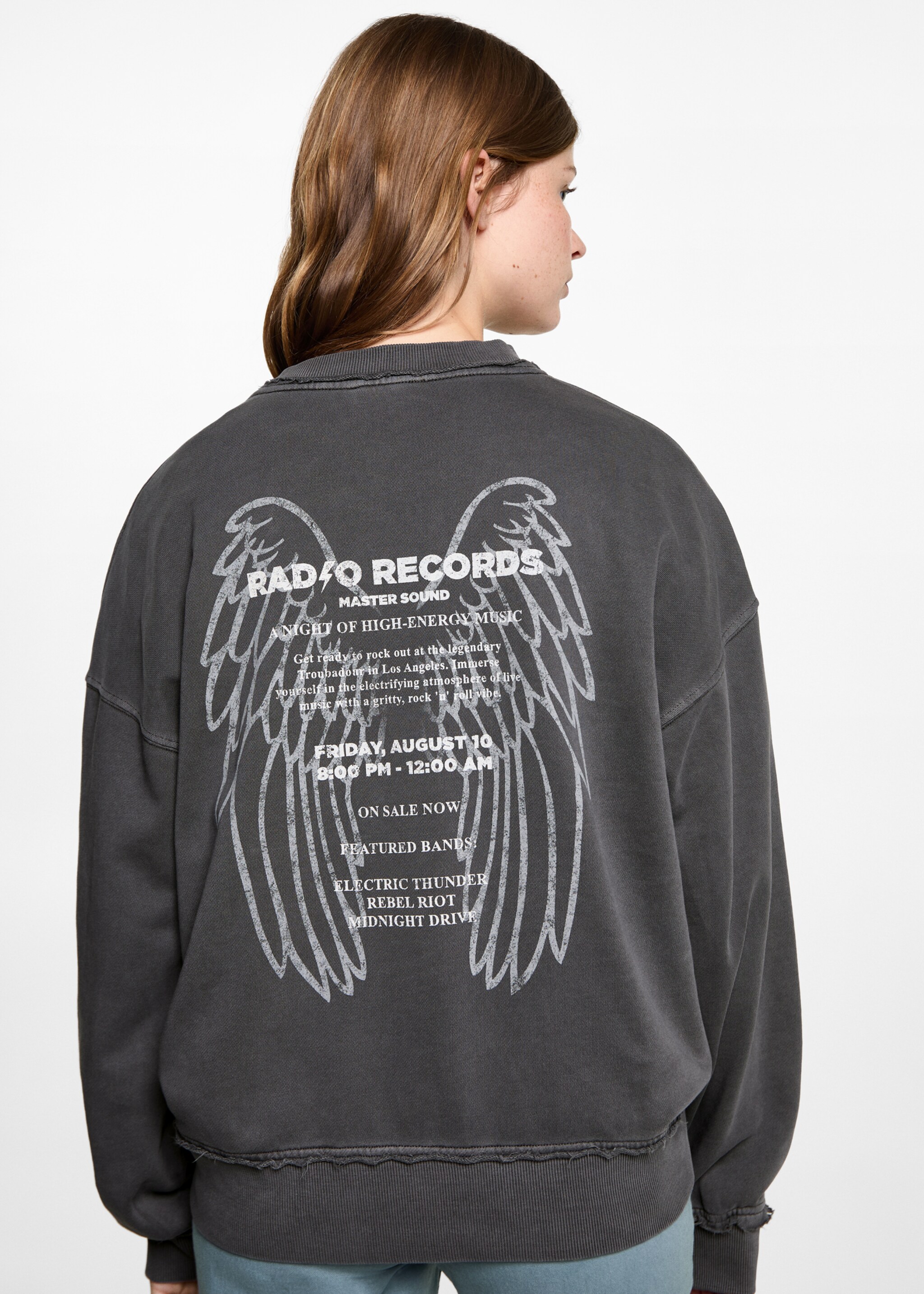 Sudadera efecto desgastado - Reverso del artículo