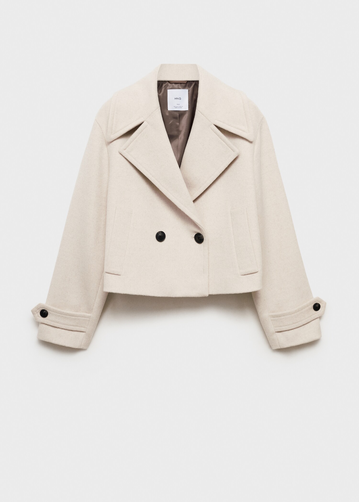 Wool-blend jacket with maxi lapels - Article without model