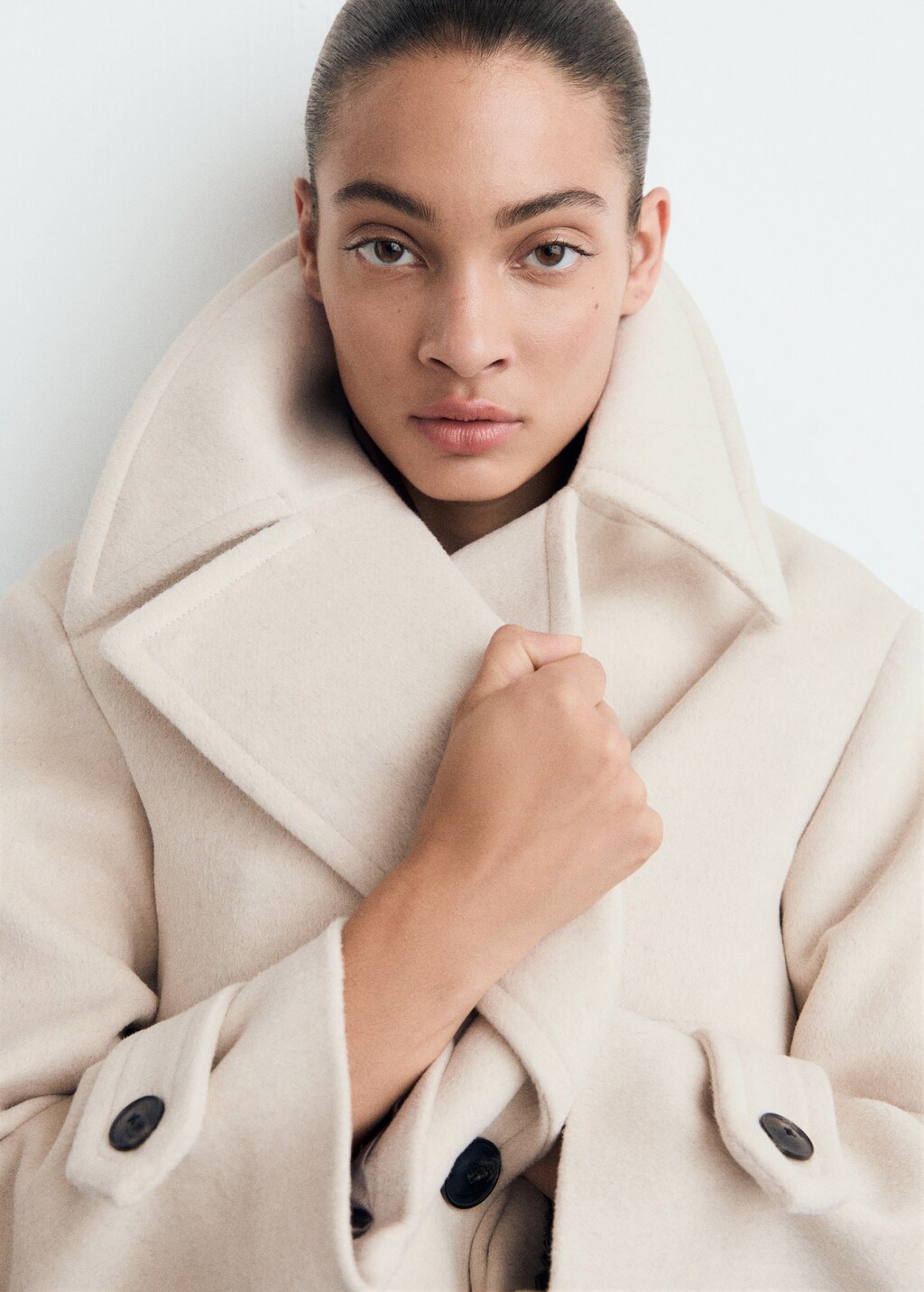 Mango Wool-blend jacket with maxi lapels