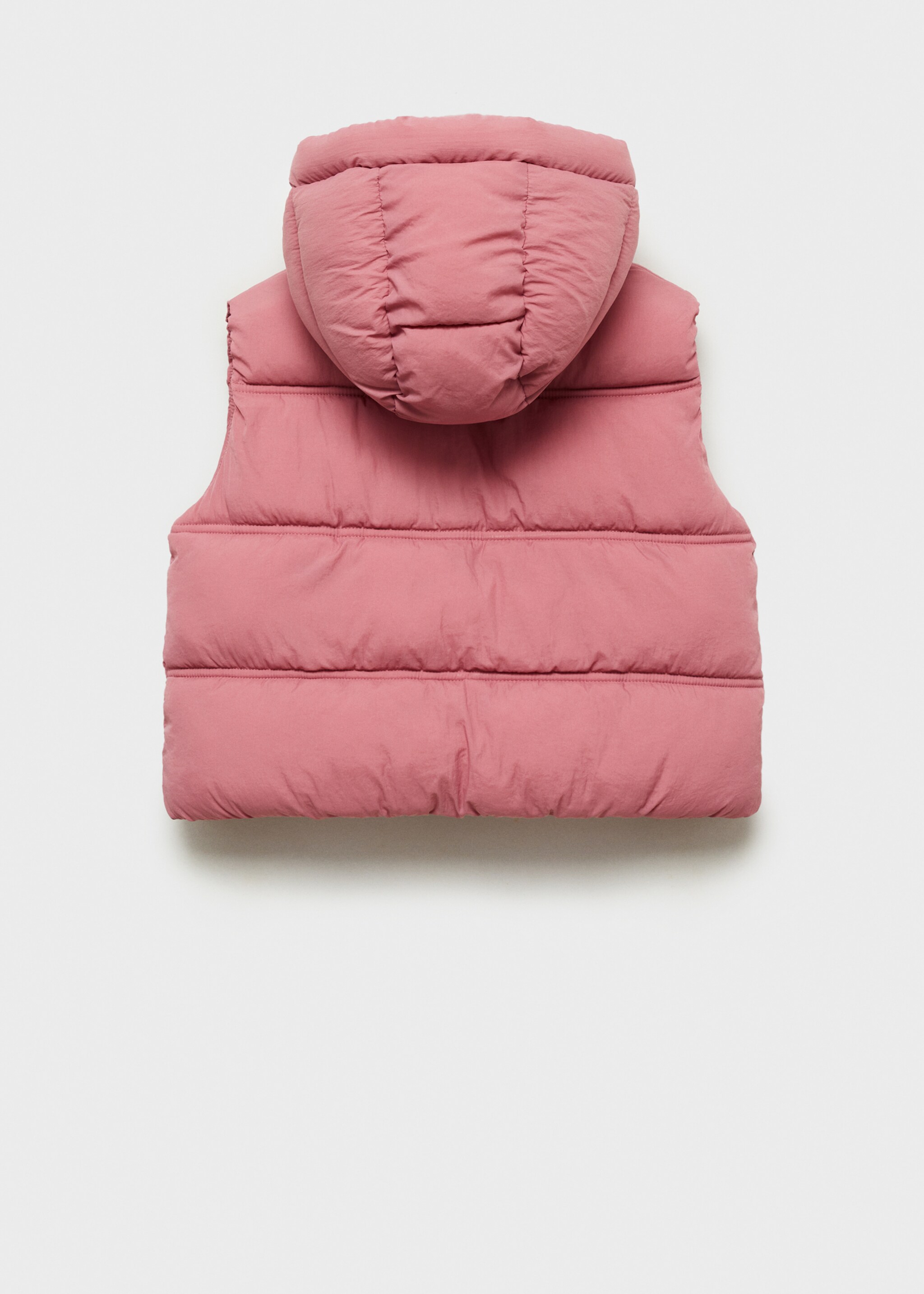 Quilted gilet with hood - Reverse of the article