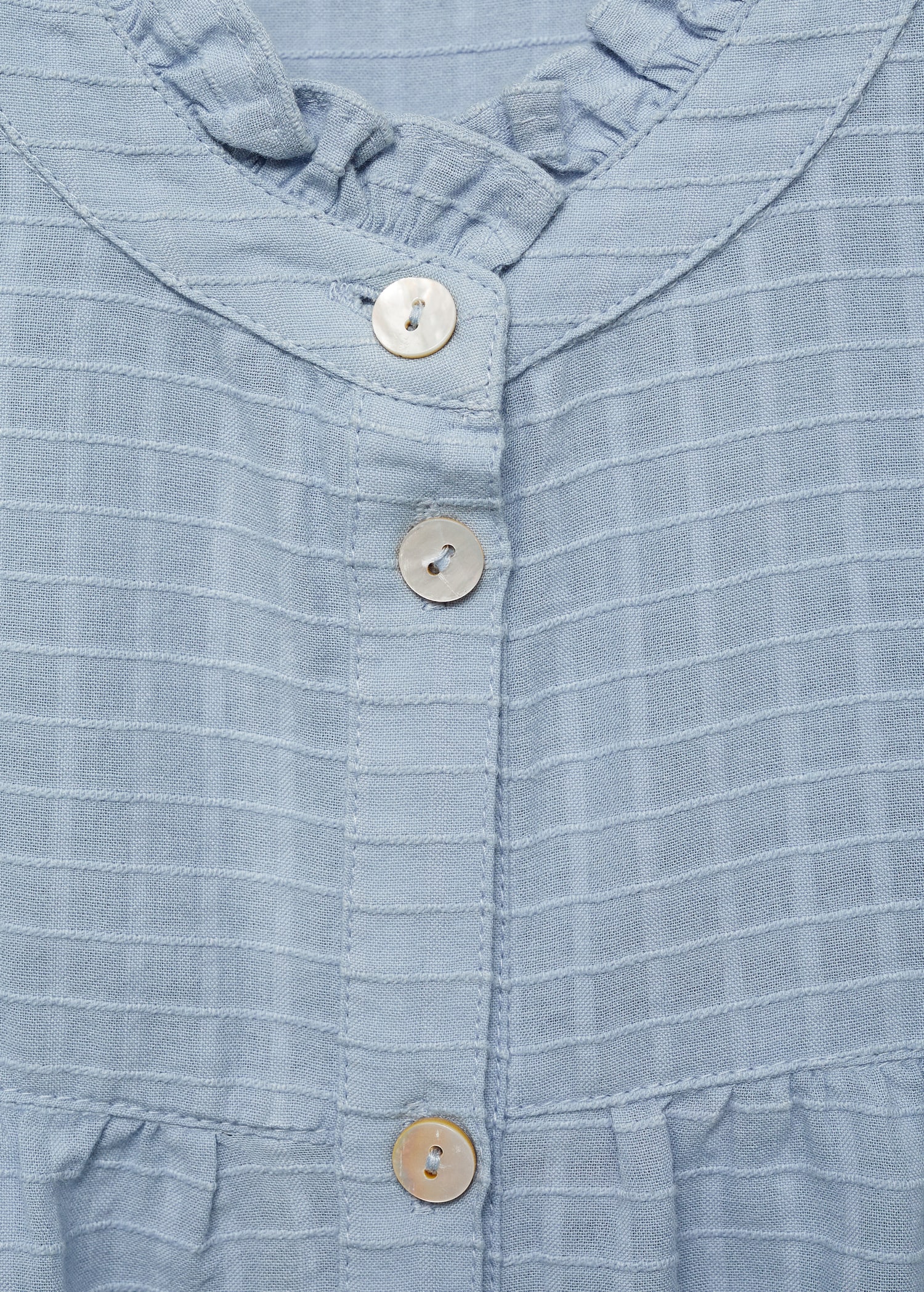 Textured check blouse - Details of the article 8