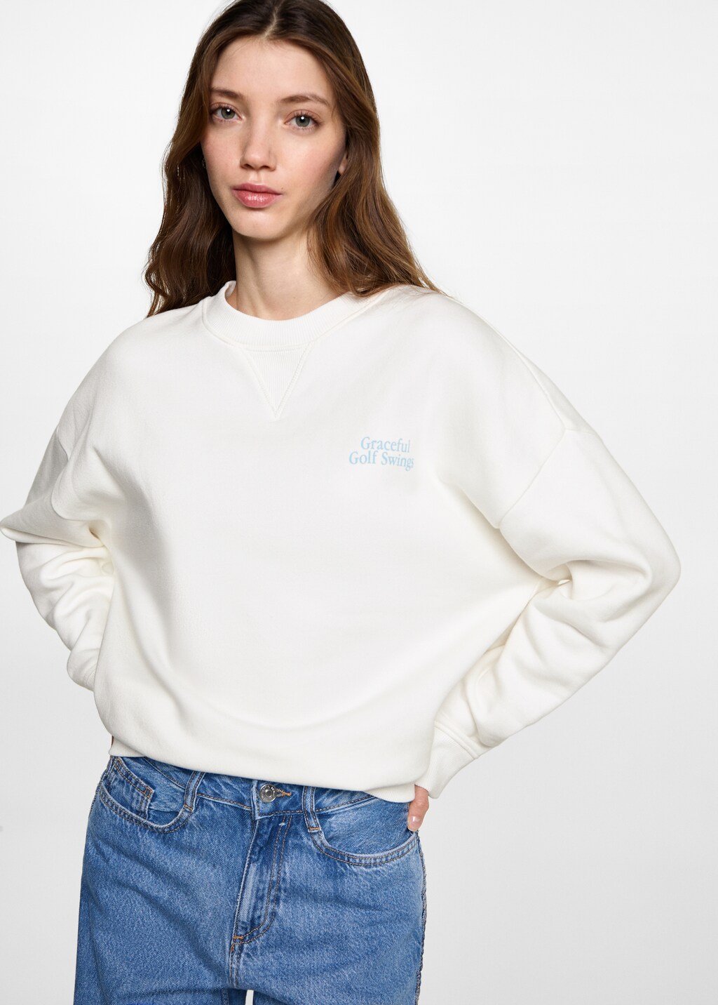 Message cotton sweatshirt