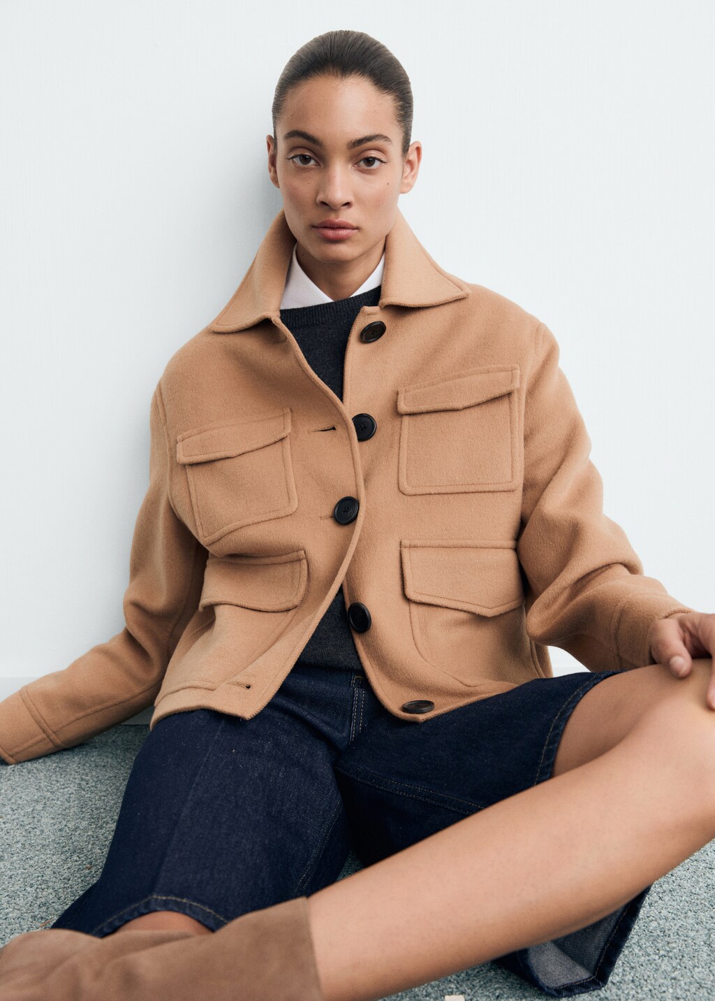 Mango Wool jacket with pockets