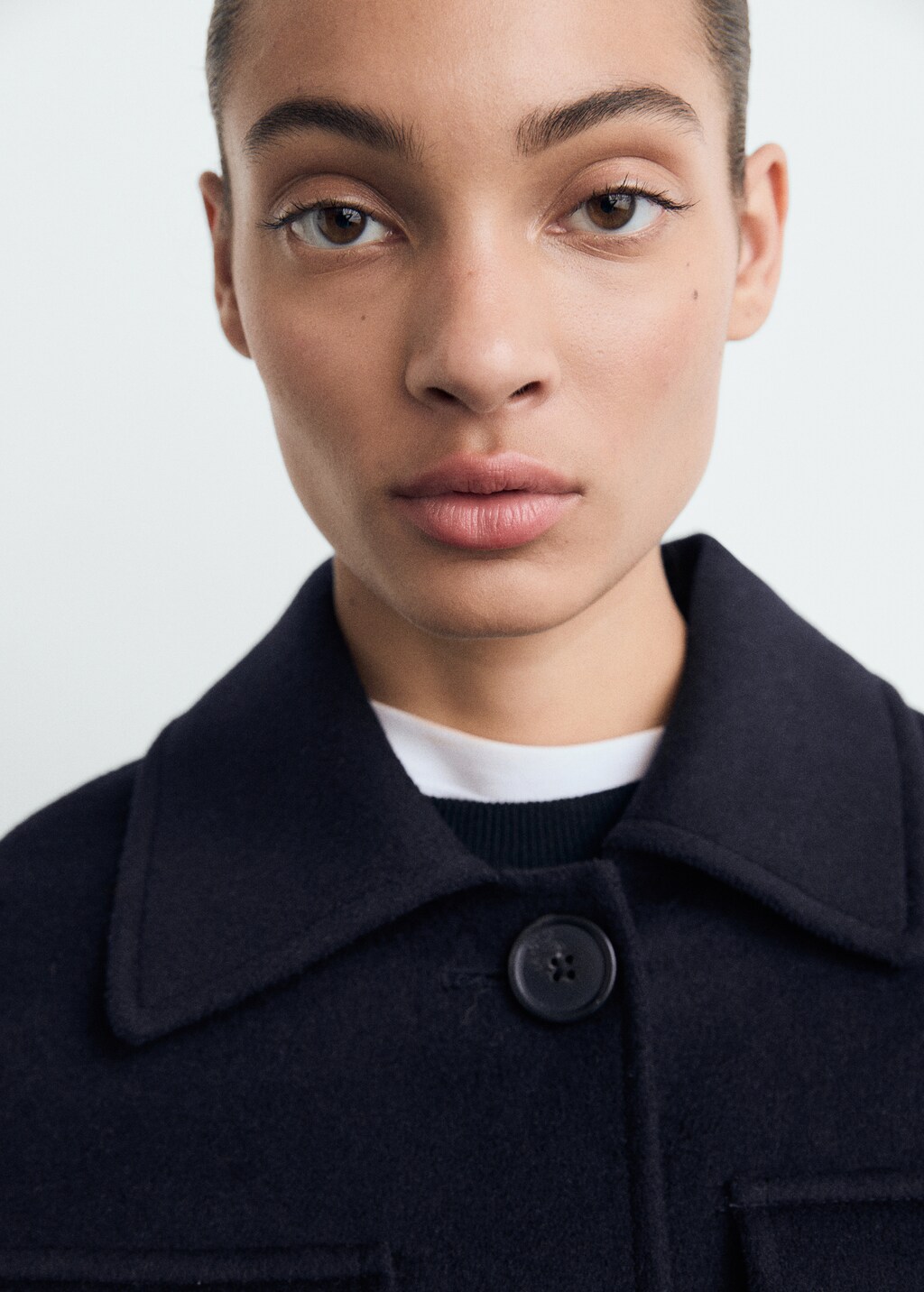 Wool jacket with pockets