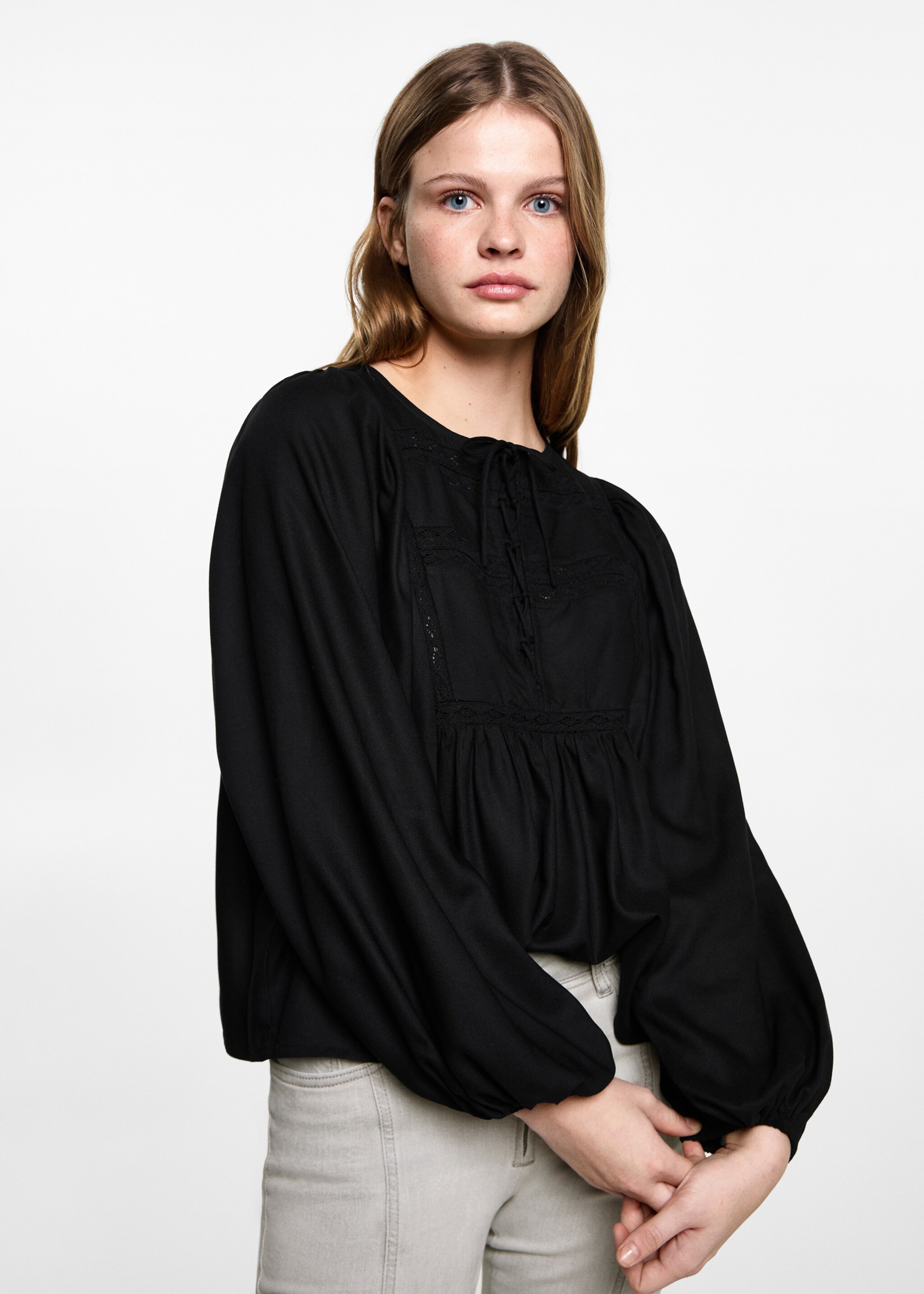 Puff sleeves blouse - Medium plane