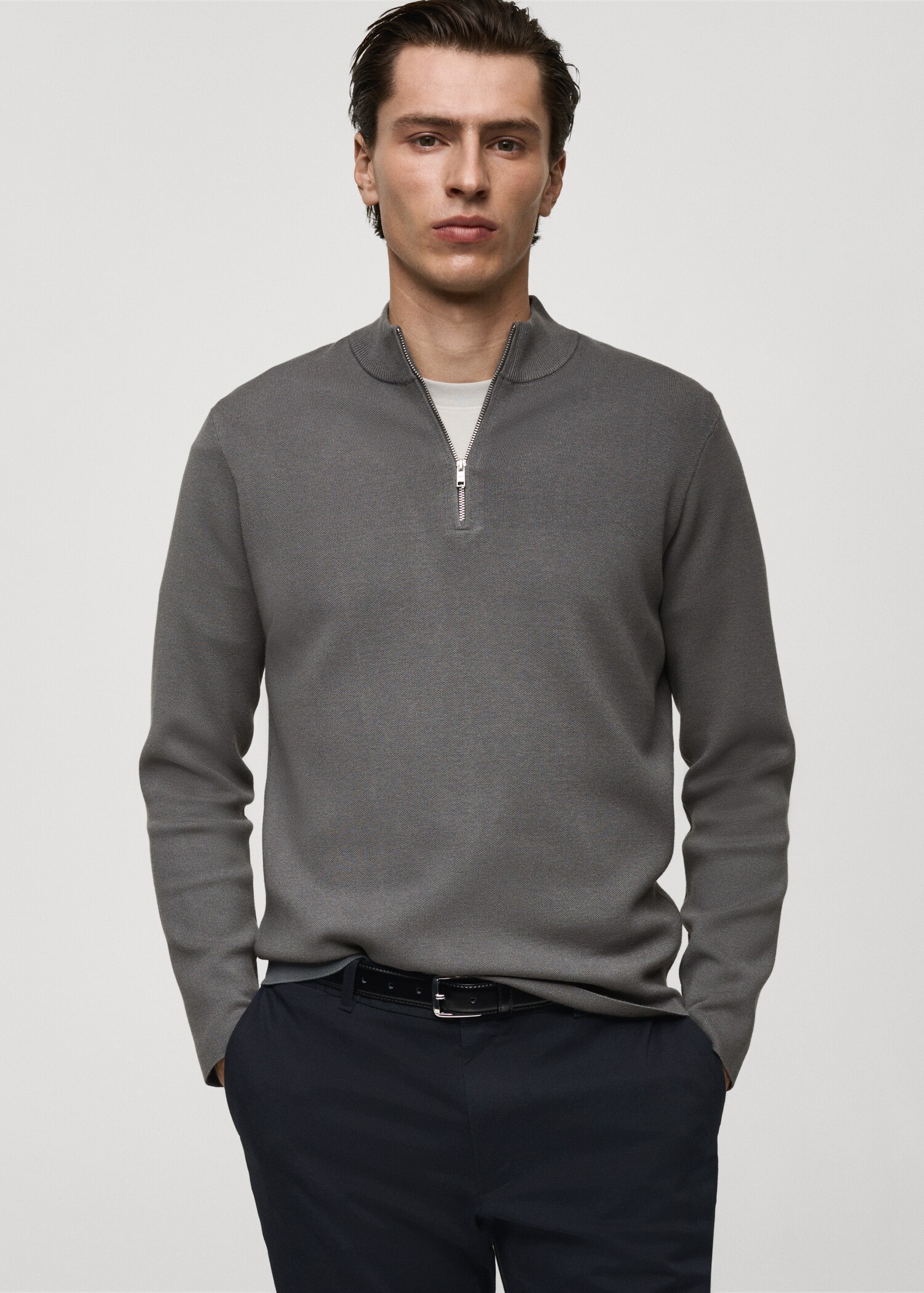 Jersey perkins cremallera - Plano medio