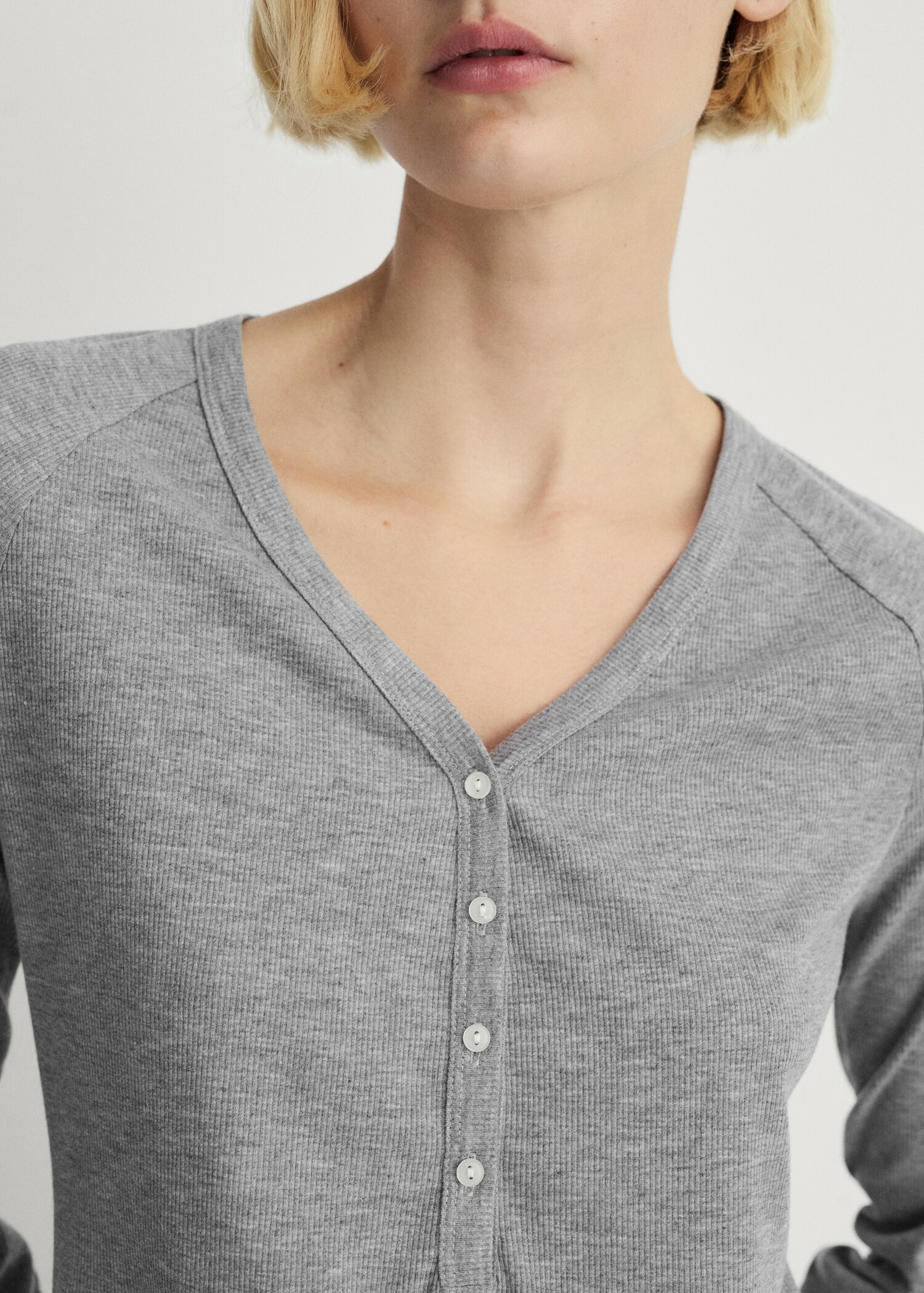 Rib-knit nightgown - Details of the article 6