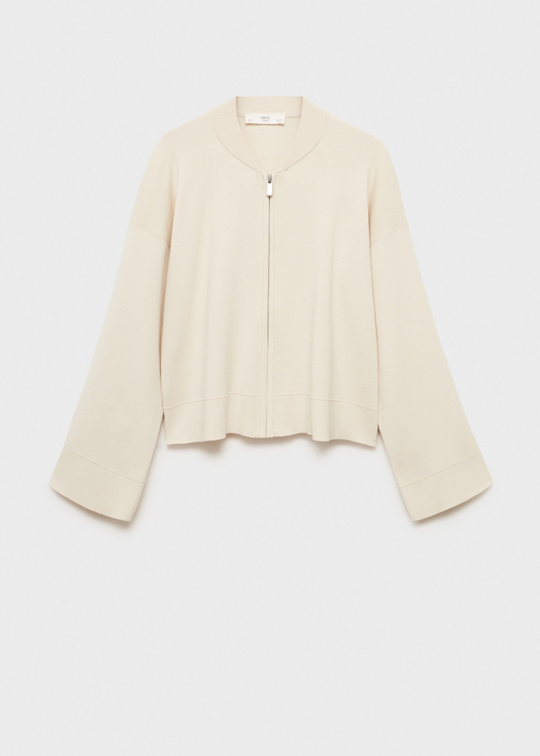 Rib-knit jacket with zip - Article without model