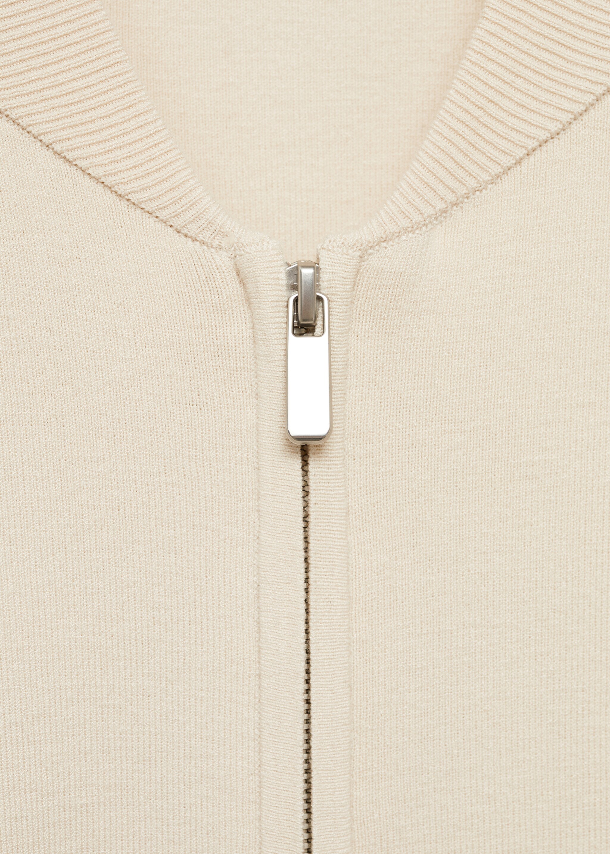 Rib-knit jacket with zip - Details of the article 8