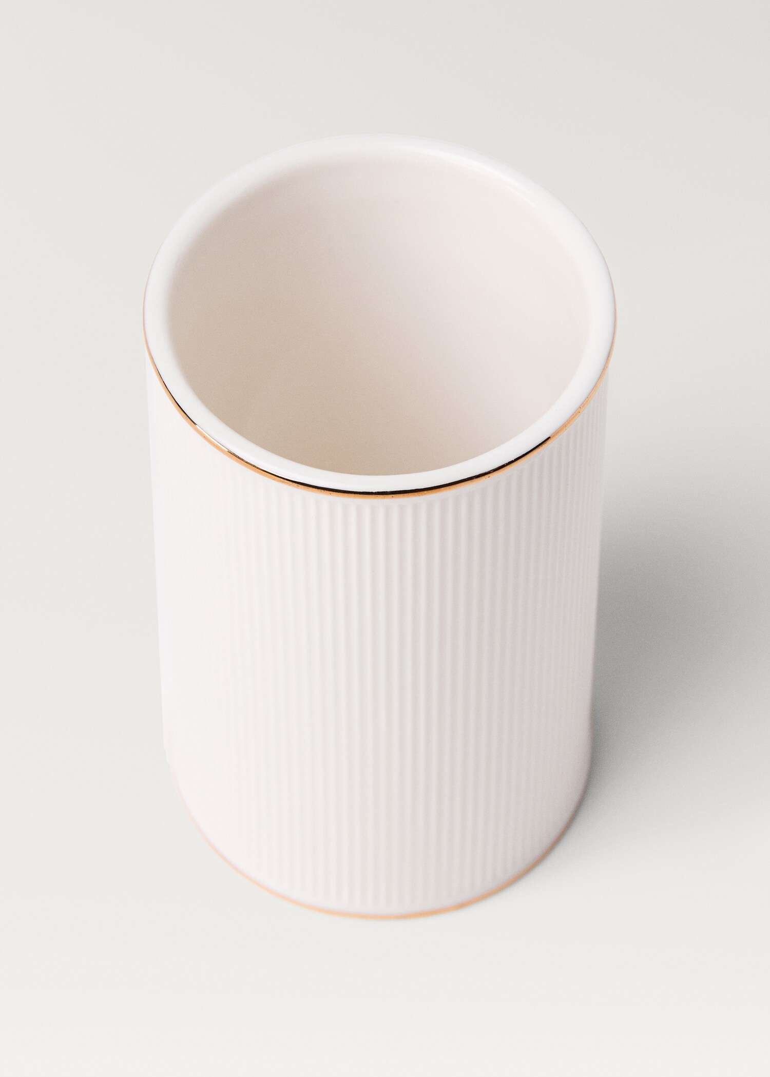 Stoneware bathroom glass with stripe detail - Details of the article 1