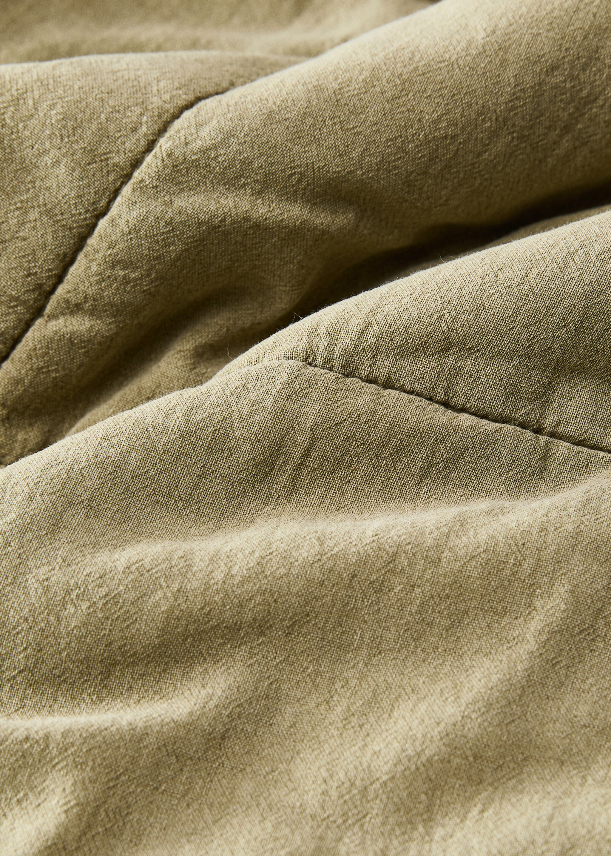 Edredón algodón garment-dyed cuadros cama 130/150 cm - Detall de l'article 1