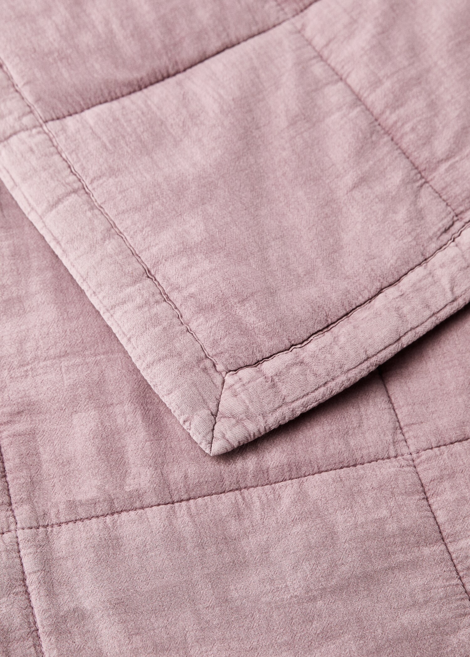 Garment-dyed Bettdecke aus Baumwolle mit Karomuster für 130/150 cm Bett - Detail des Artikels 1