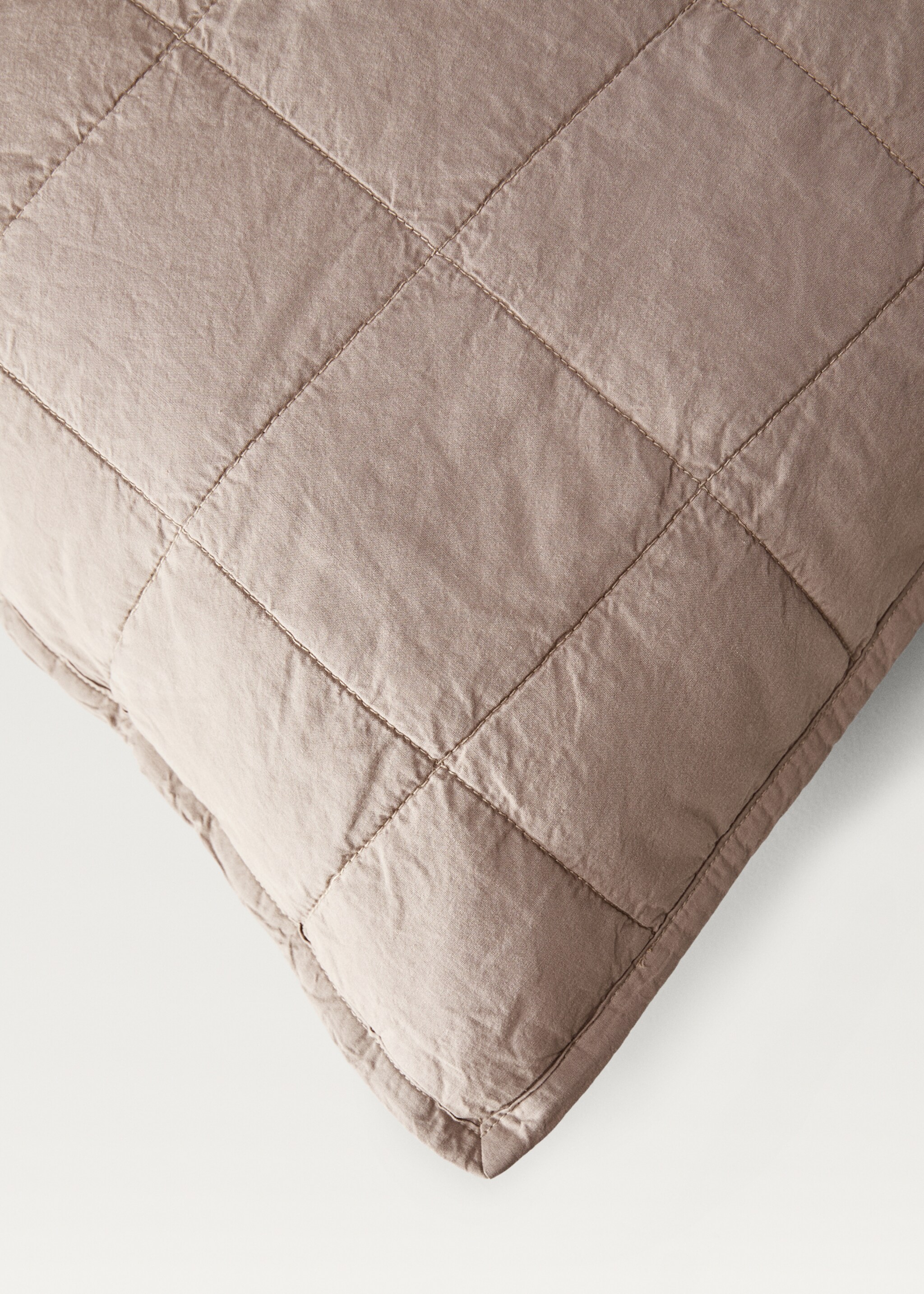 Kuddfodral i bomullspercale garment-dyed med rutor 50x50 cm - Detaljer om artikeln 3