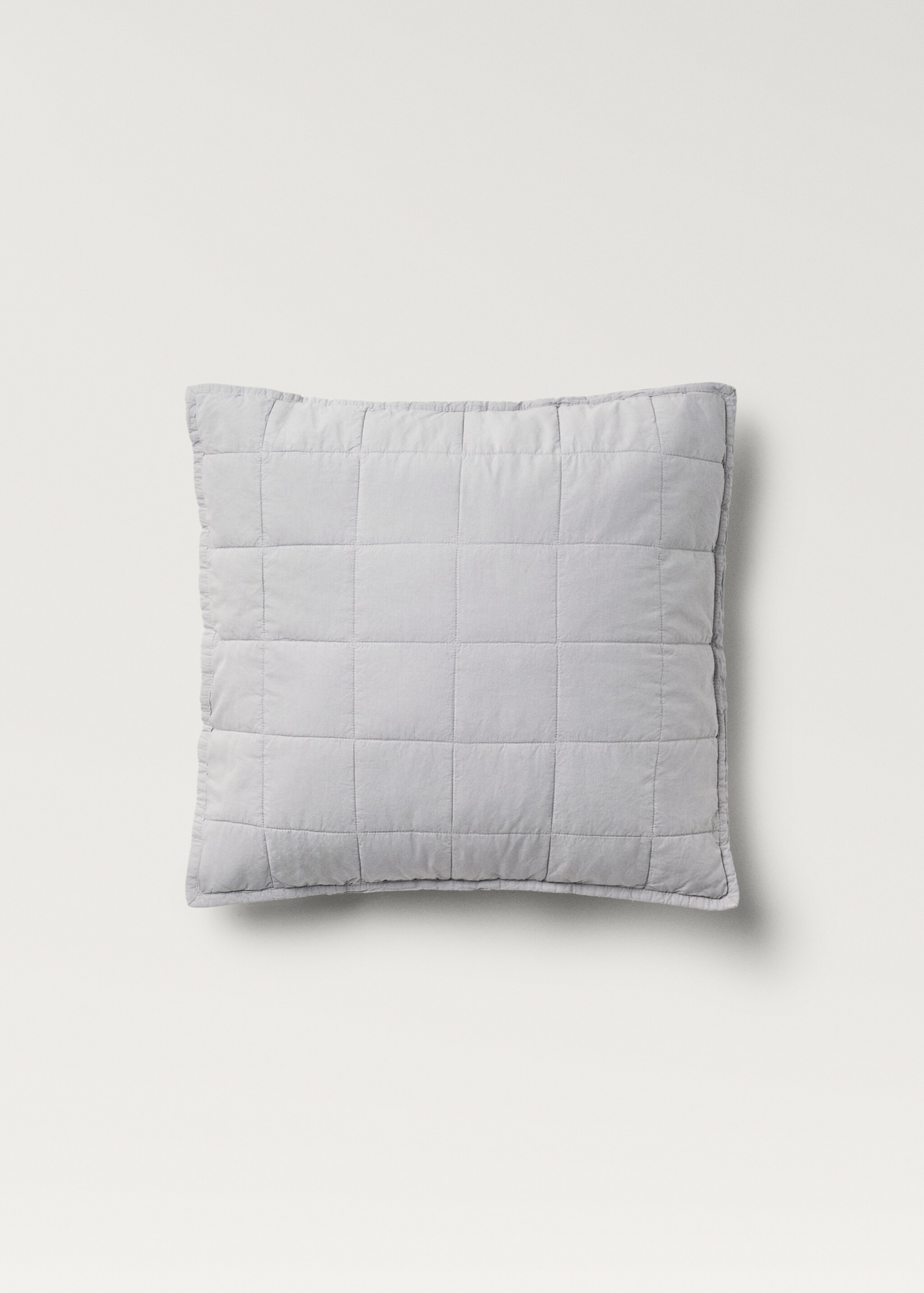 Husă de pernă din bumbac percal garment dyed carouri 50x50 cm - Articol fără model