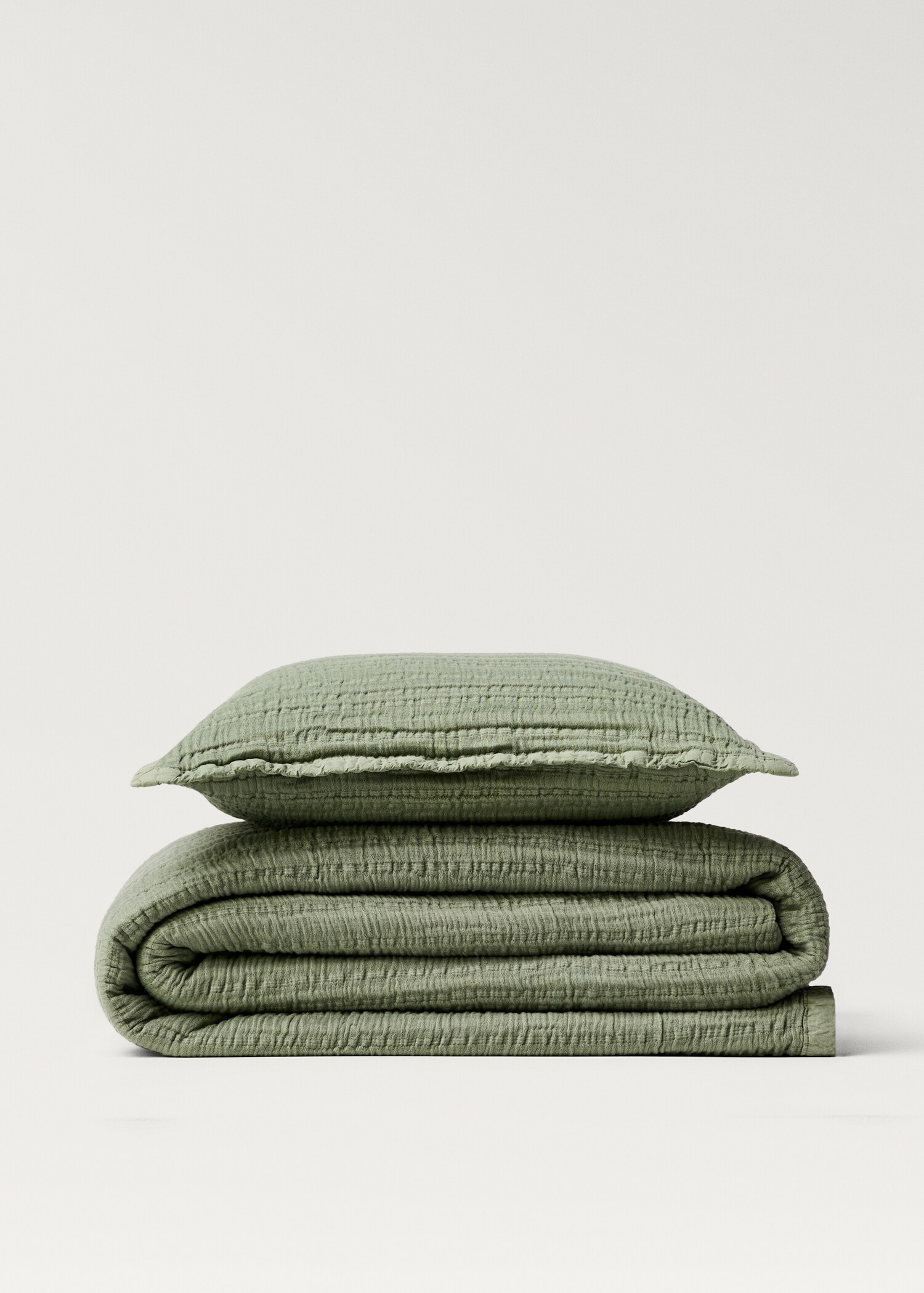 Cotton jacquard striped bedspread for 180/200 cm bed - Details of the article 3
