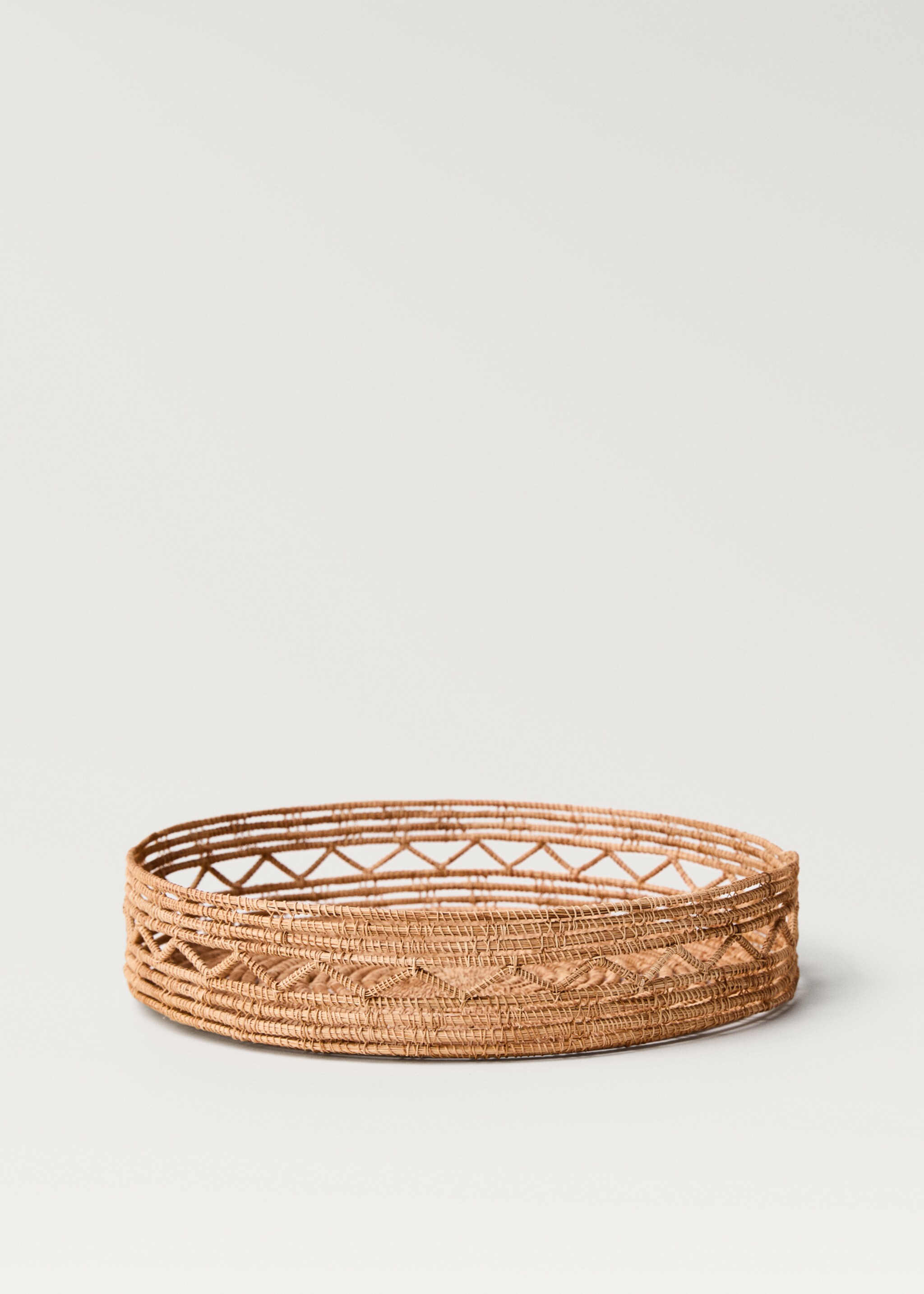 Bandeja decorativa fibra natural trenzada - Article sense model