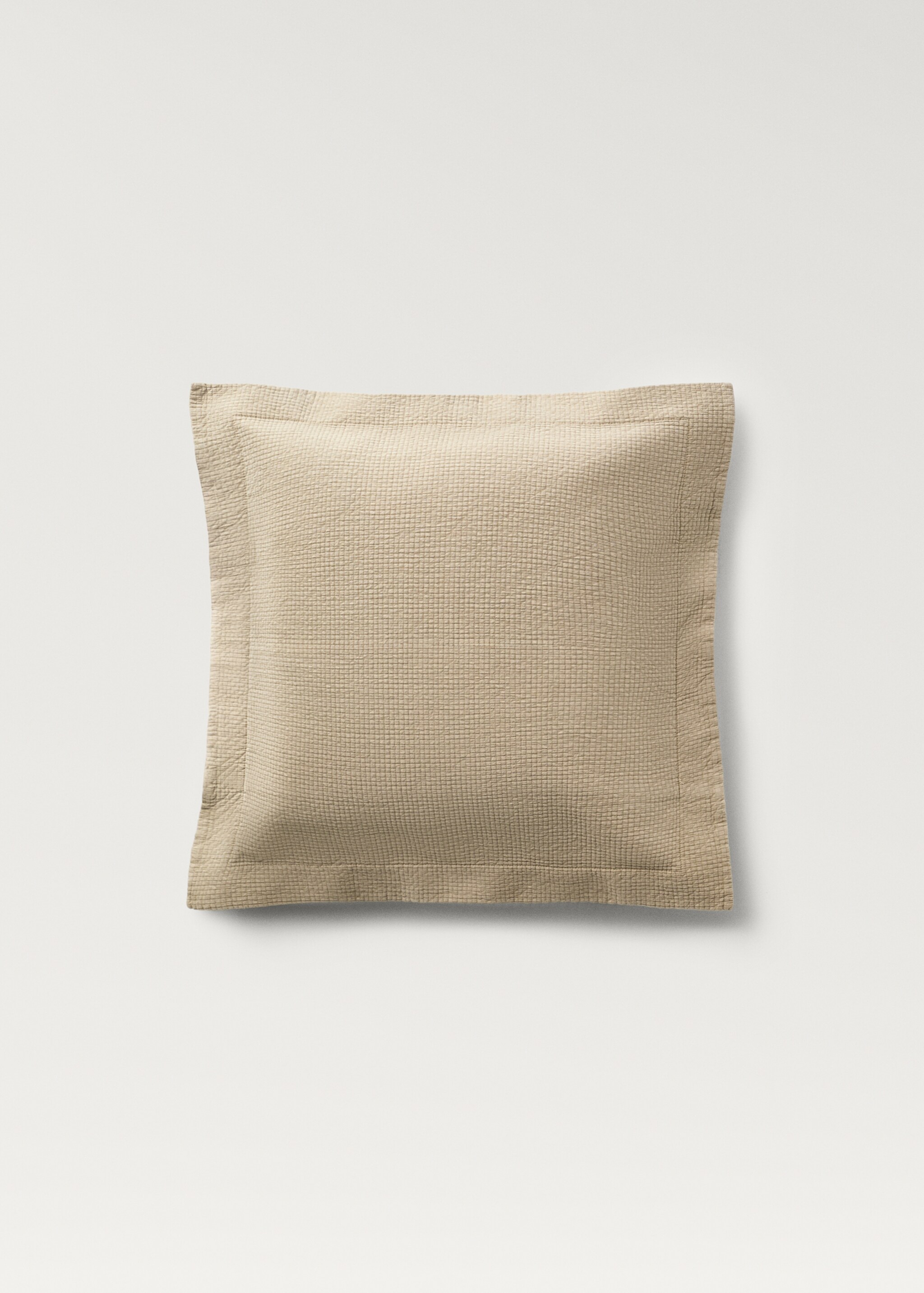 Kuddfodral för säng i jacquardbomull med mini rutor 50x50 cm - Artikel utan modell