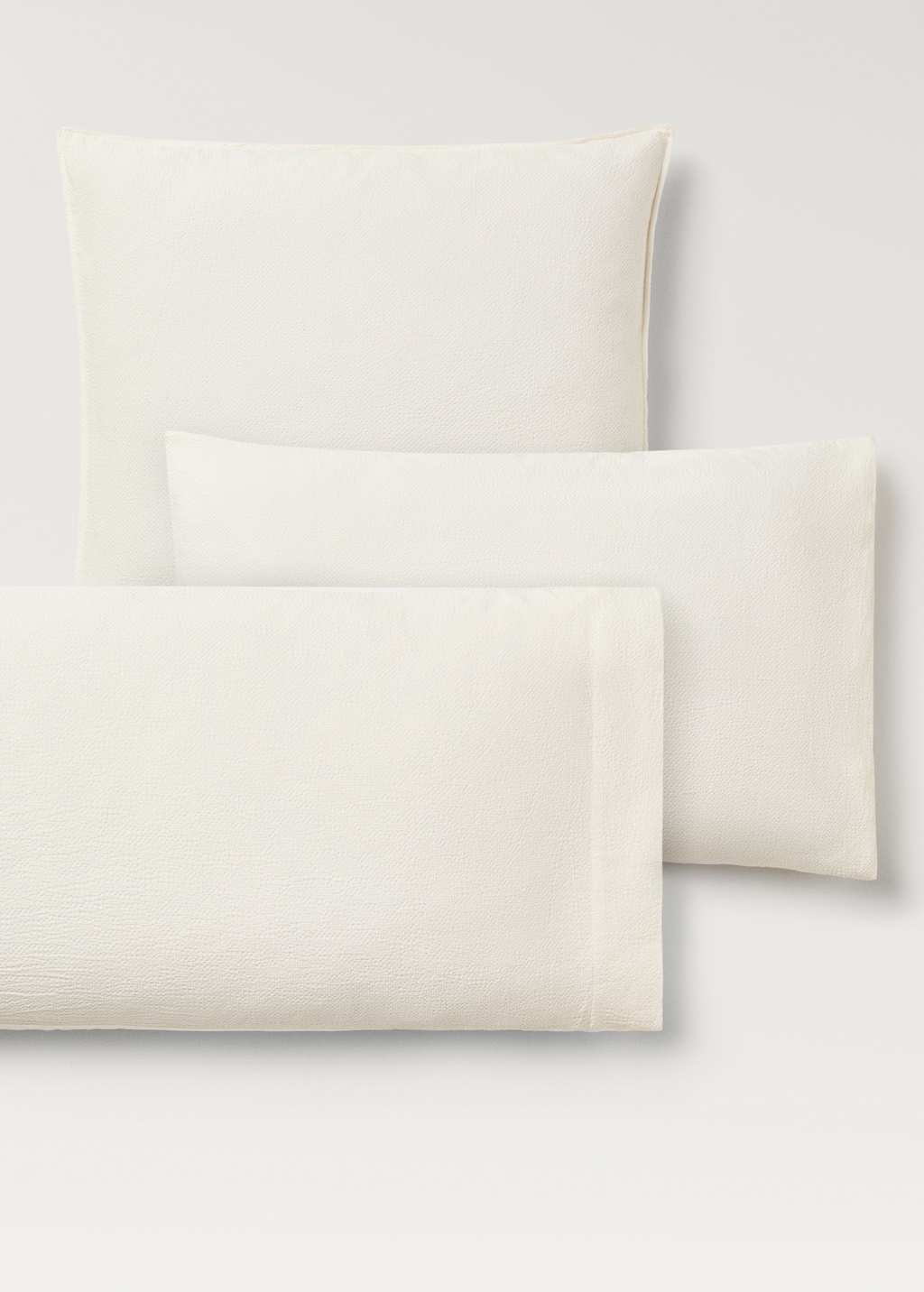 Percale cotton textured pillowcase 45x110 cm