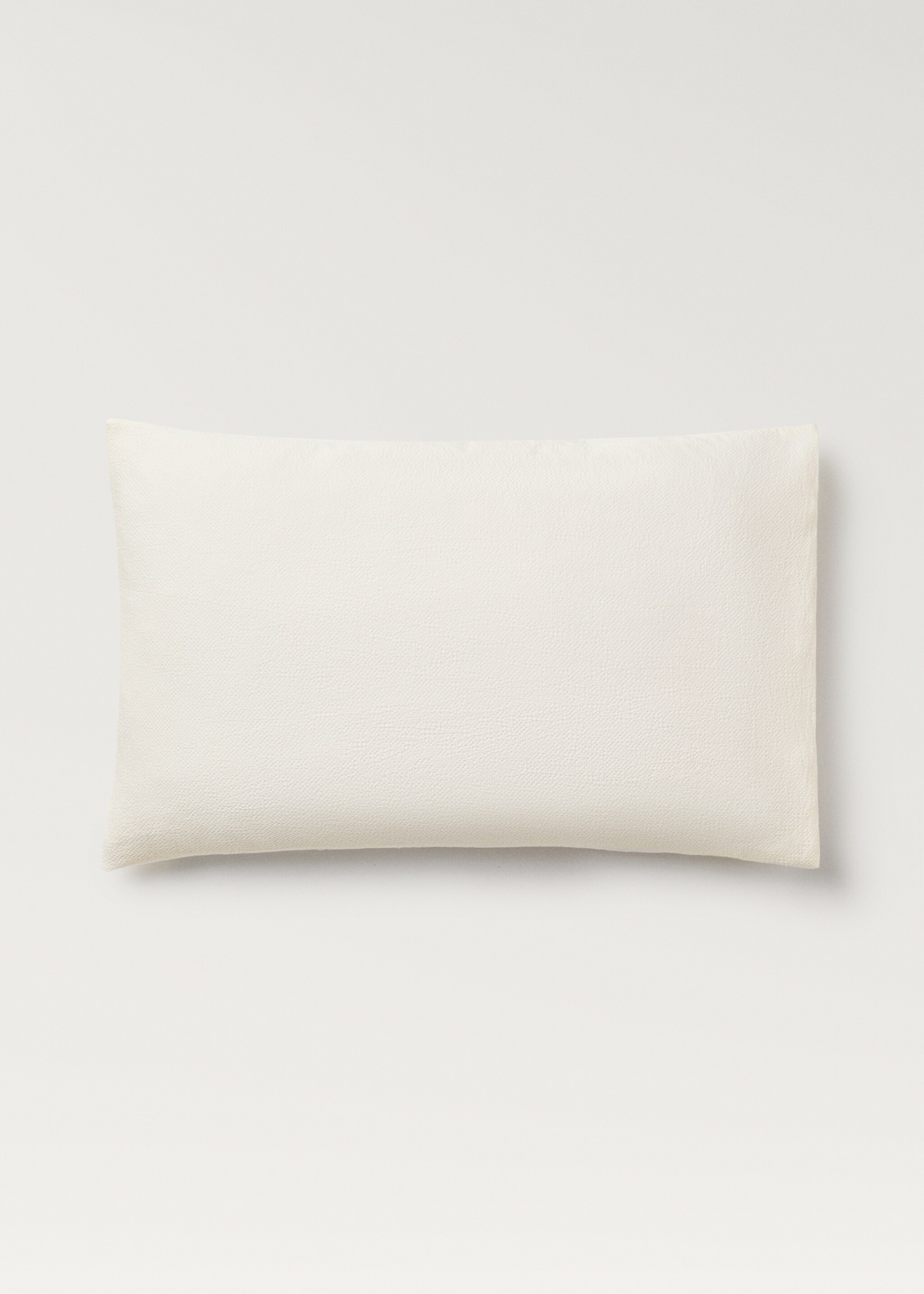 Two textured cotton percale pillowcases 50x75 cm - Article without model, Ecru. Ref: 87063033-00.