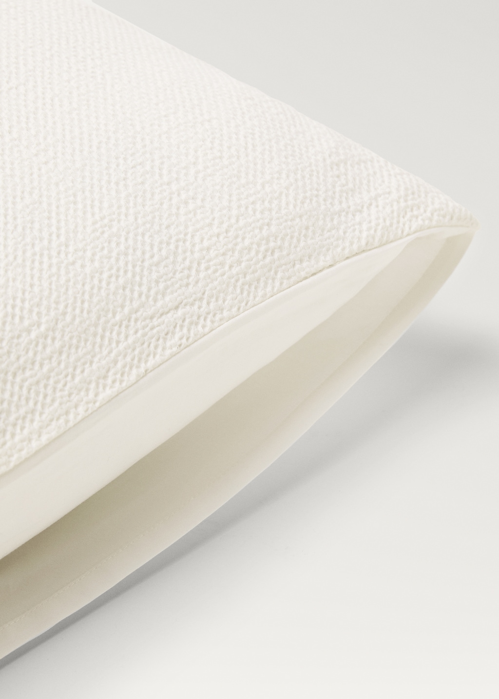 Two textured cotton percale pillowcases 50x75 cm